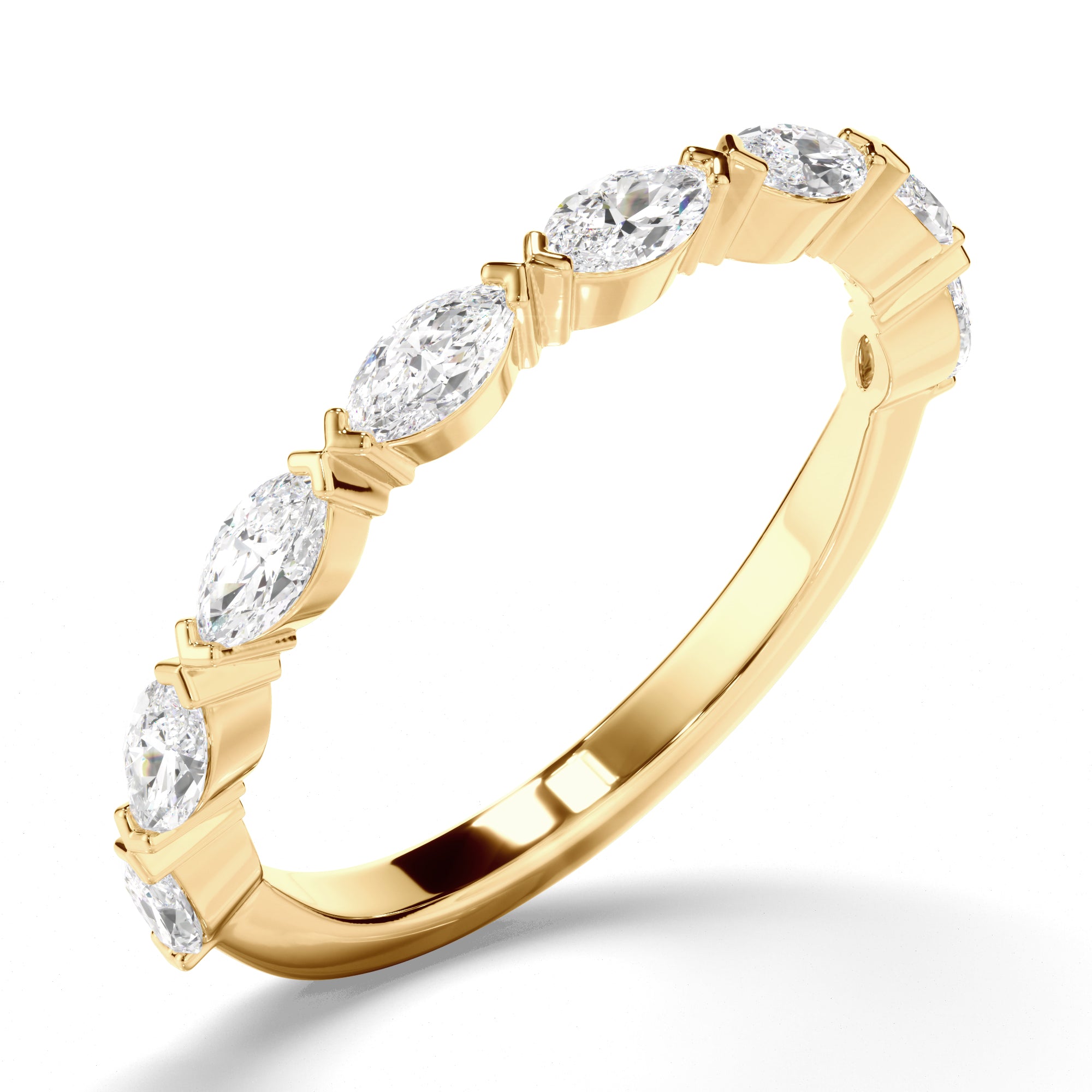 Bianca - Marquise Cut Diamond Wedding Ring
