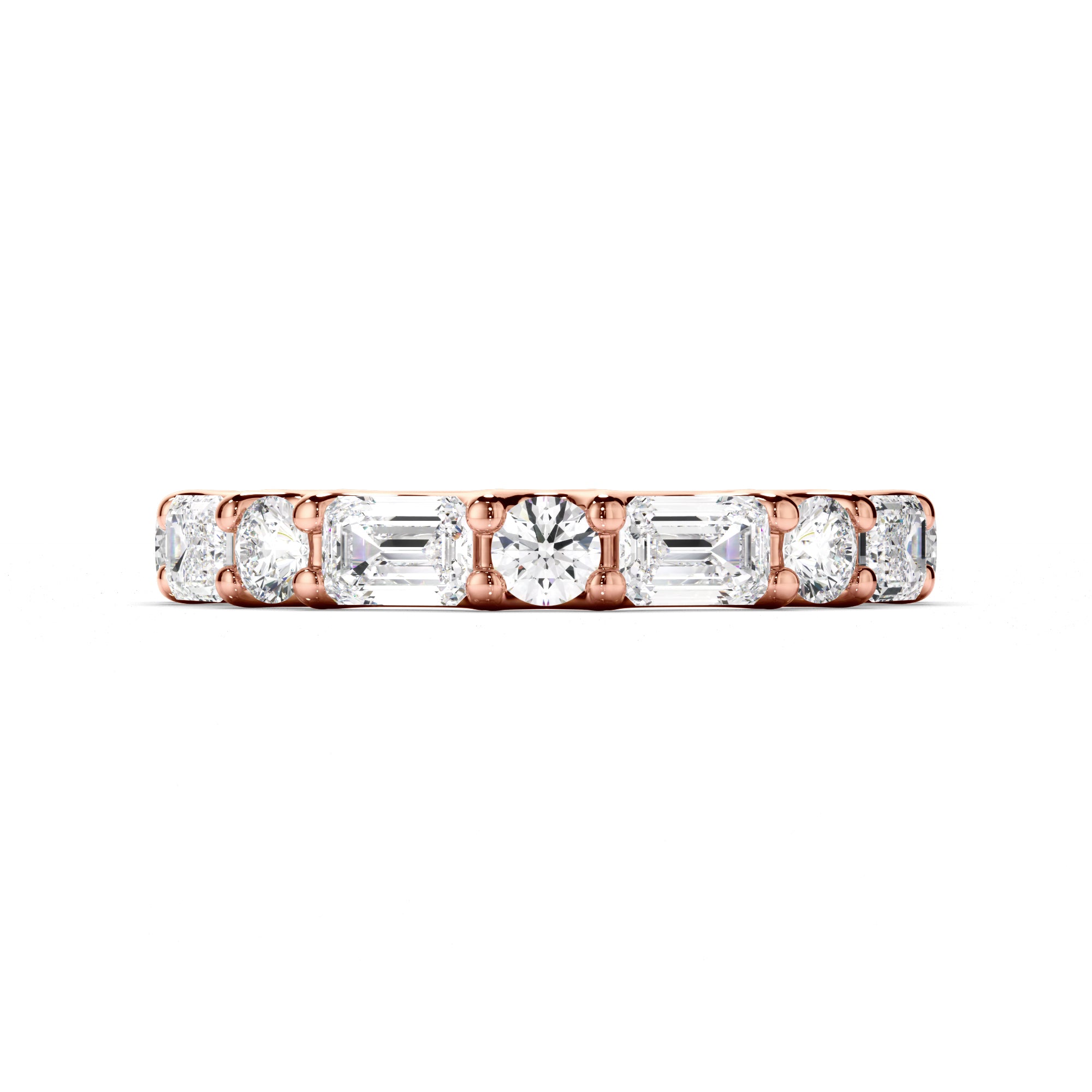 Haven - Round Brilliant & Emerald Cut Diamond Eternity Ring