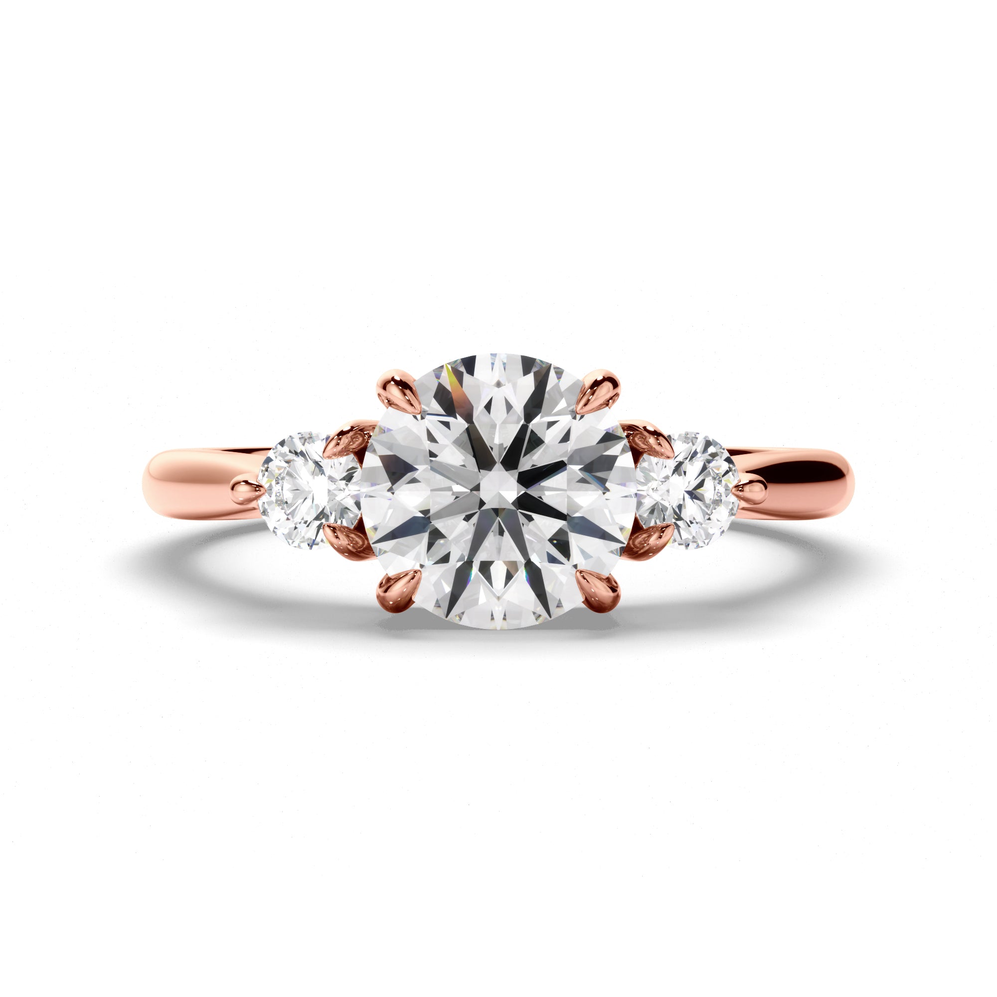 Mirabella - Round Brilliant Cut Diamond Trilogy Engagement Ring