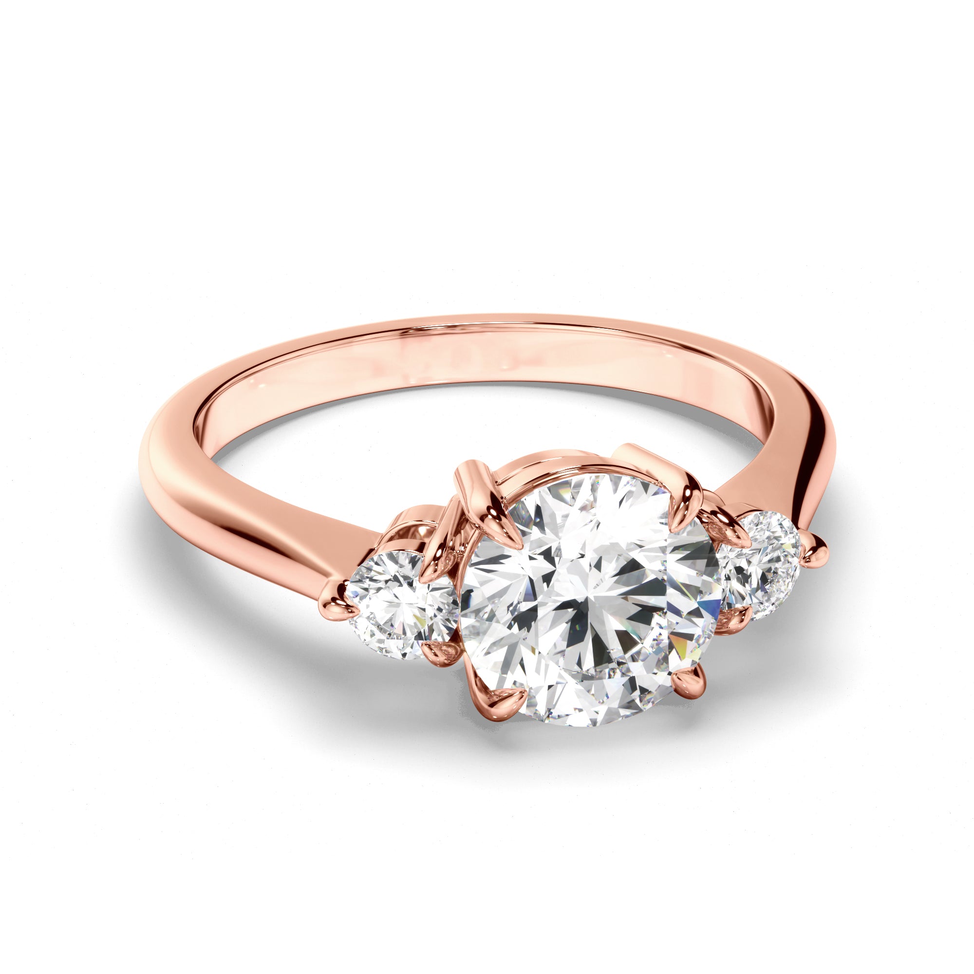 Mirabella - Round Brilliant Cut Diamond Trilogy Engagement Ring