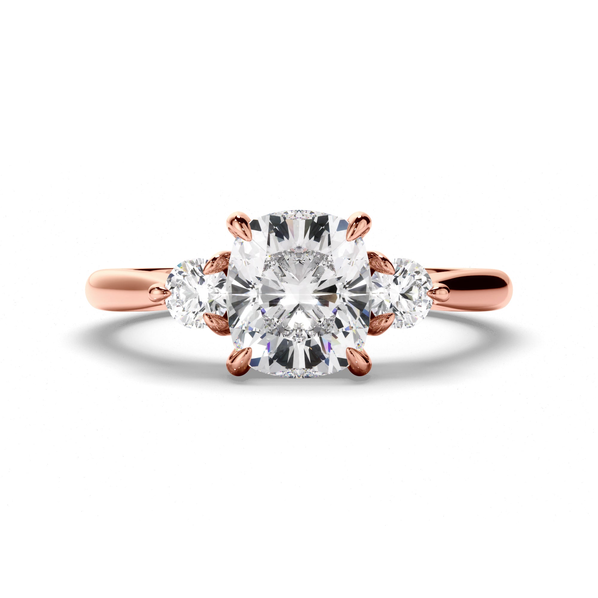 Rosanna - Cushion Cut Diamond Trilogy Engagement Ring