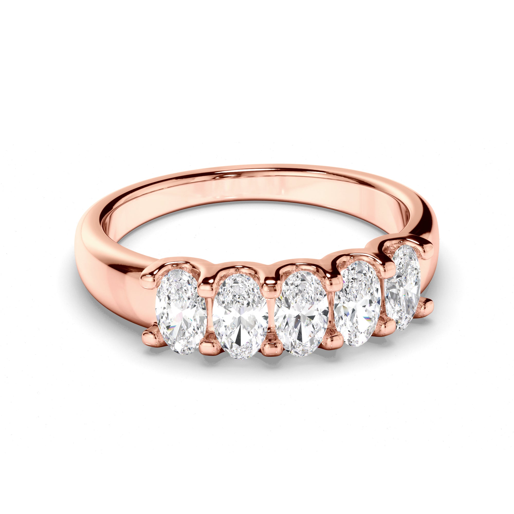 Audrey - Oval Cut Diamond Anniversary Ring