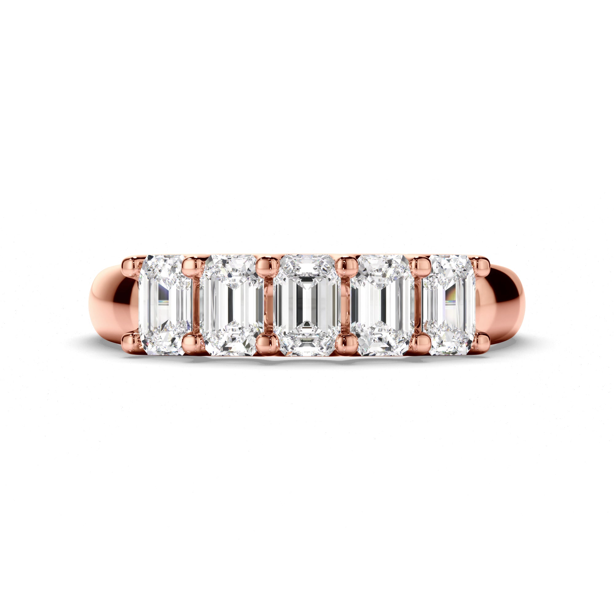 Elianna - Emerald Cut Diamond Anniversary Ring