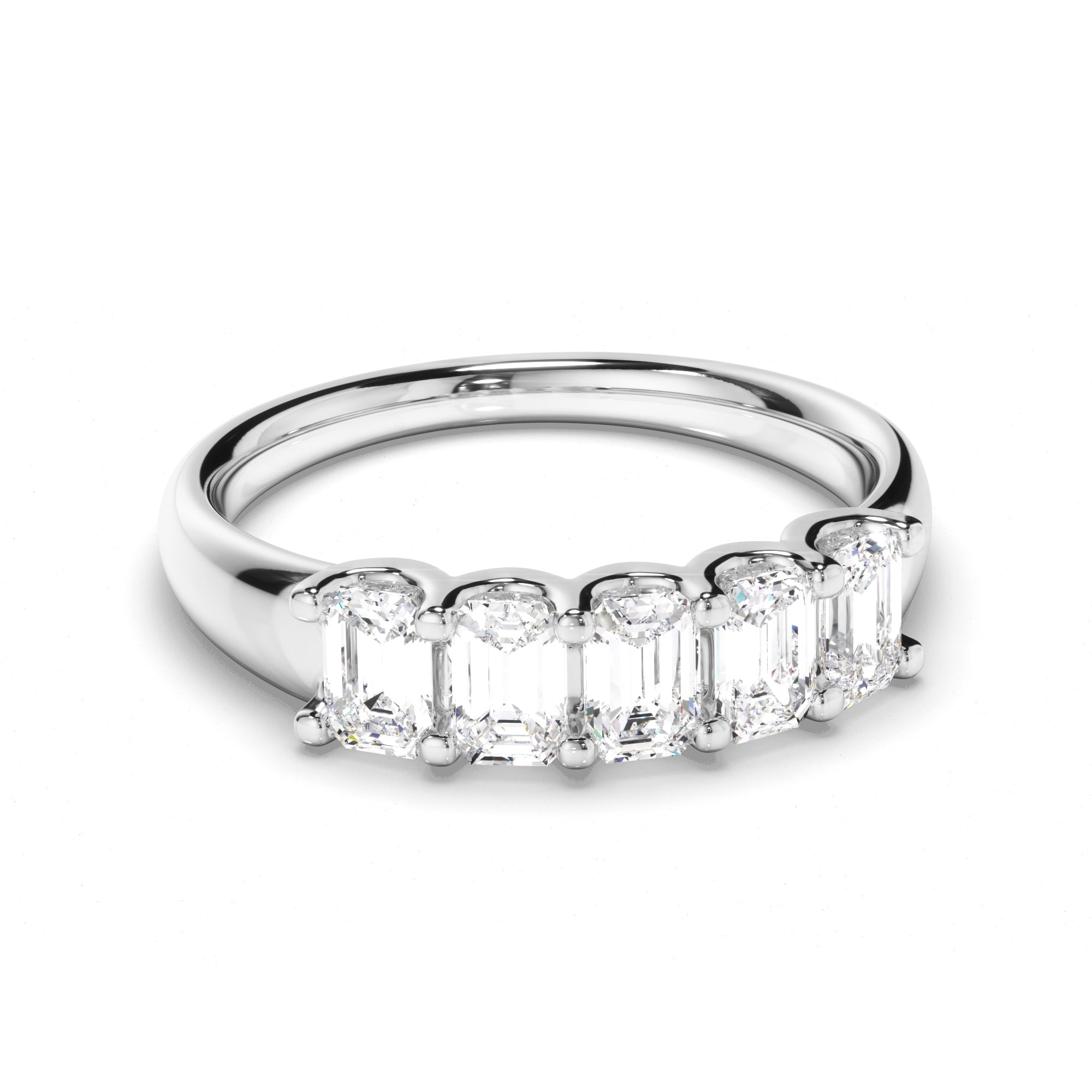 Elianna - Emerald Cut Diamond Anniversary Ring