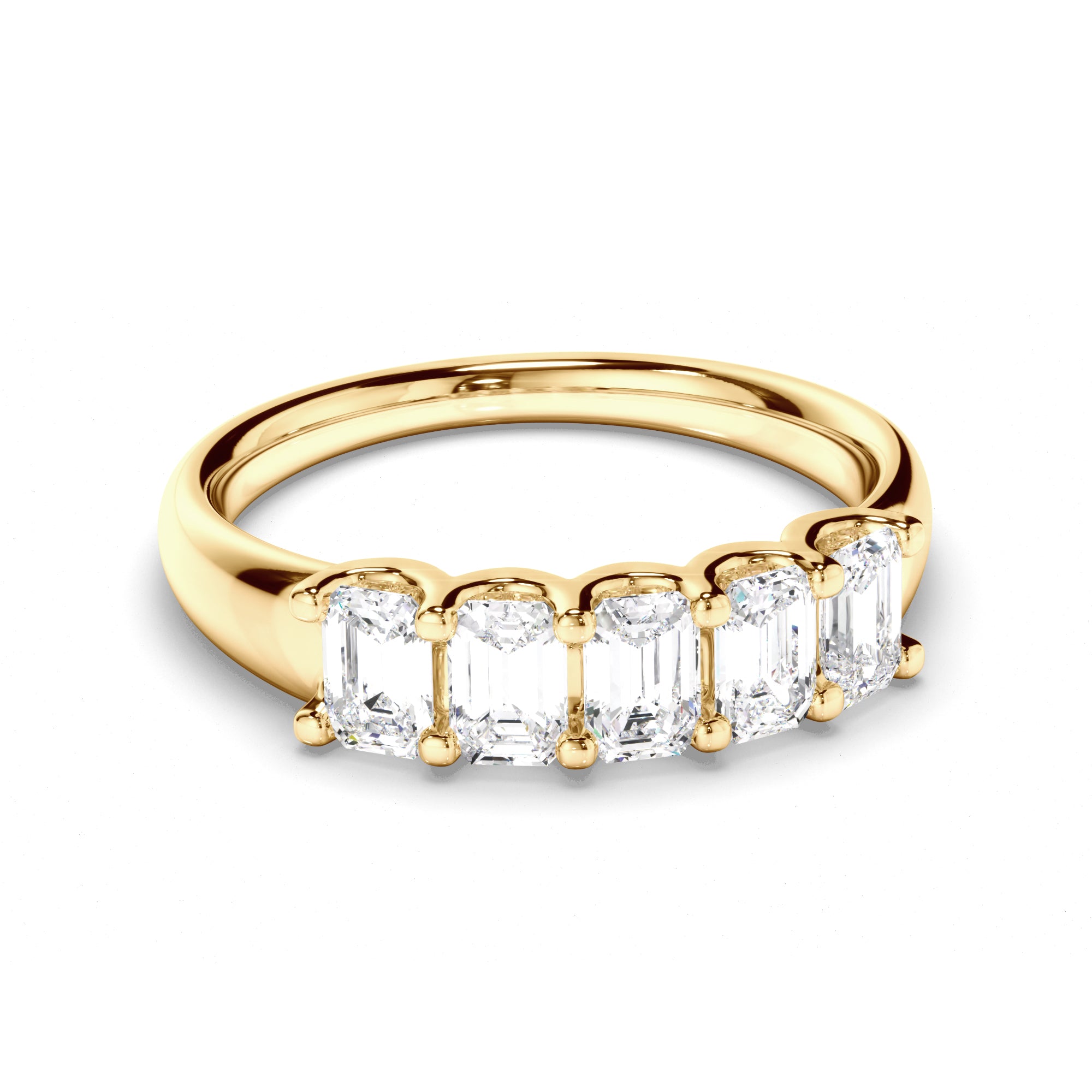 Elianna - Emerald Cut Diamond Anniversary Ring