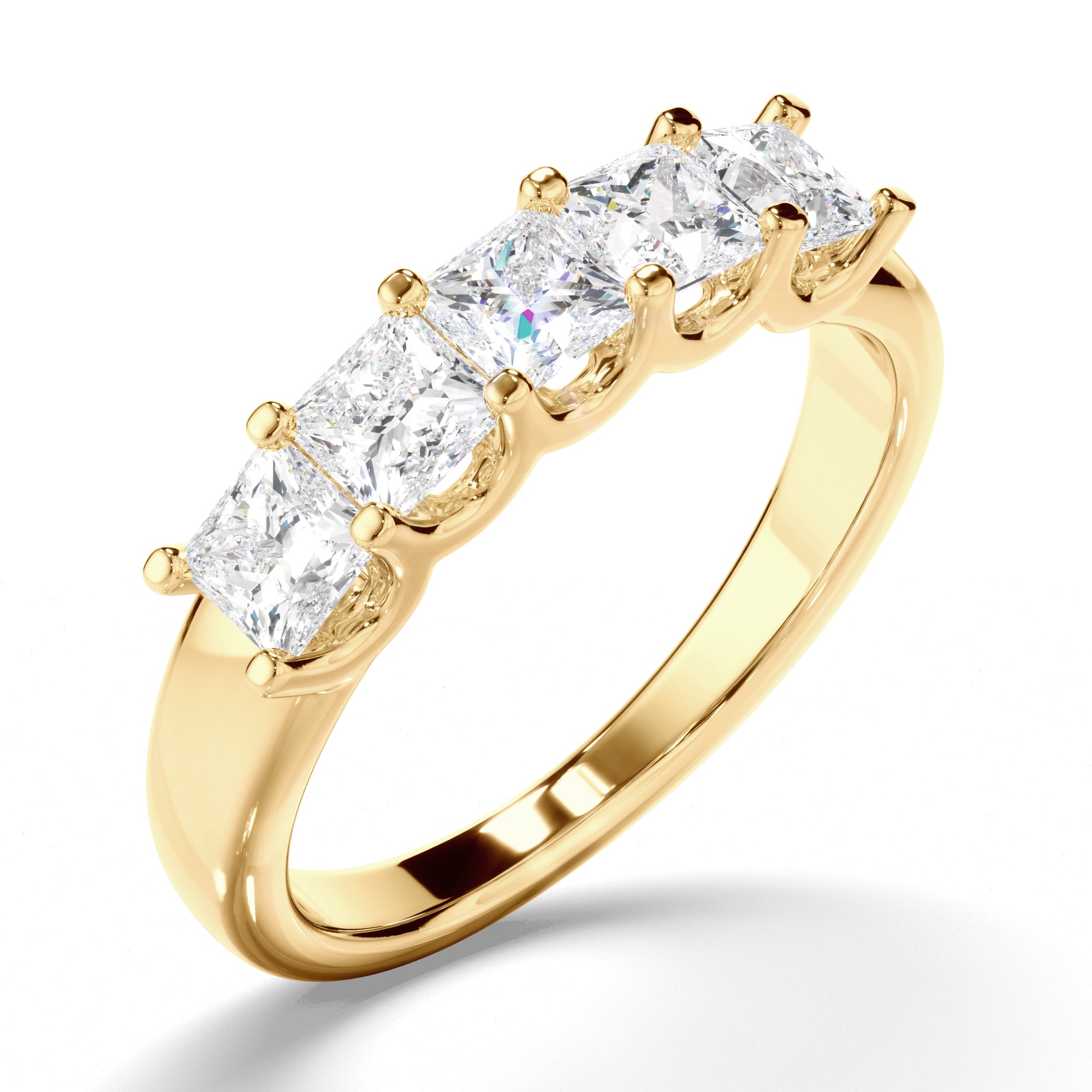 Isis - Princess Cut Diamond Anniversary Ring
