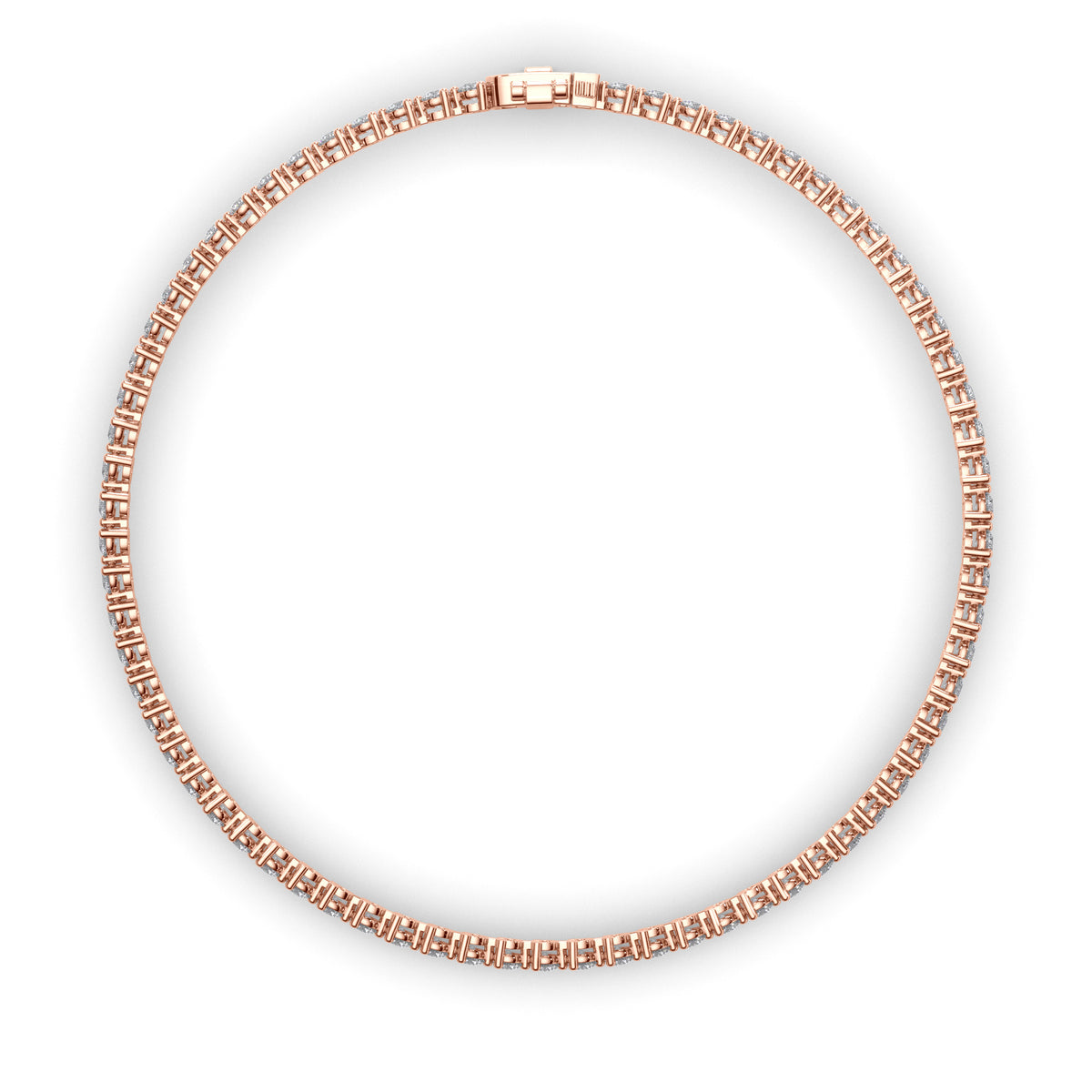 Amelia - Round Brilliant Diamond Tennis Bracelet