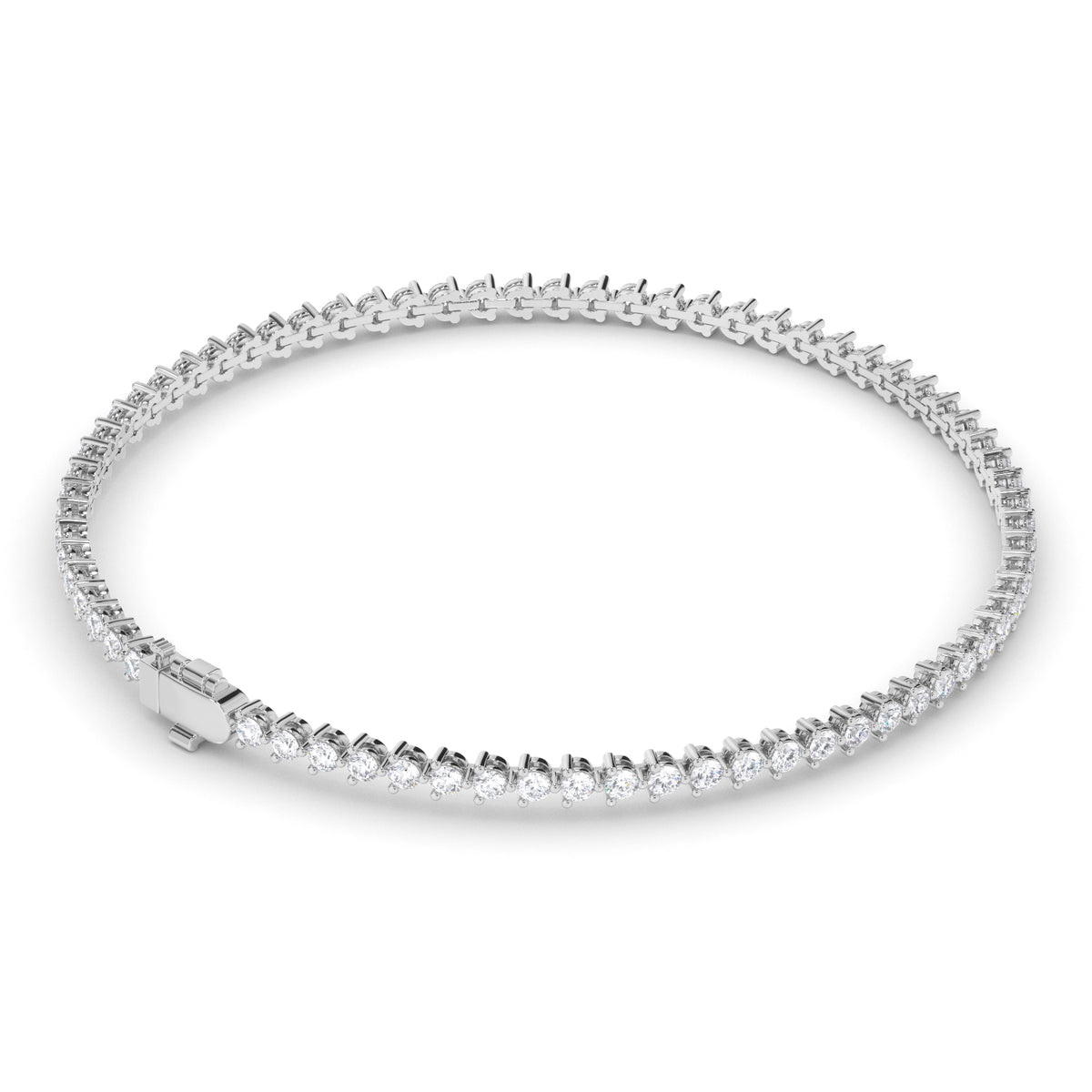 Amelia - Round Brilliant Diamond Tennis Bracelet