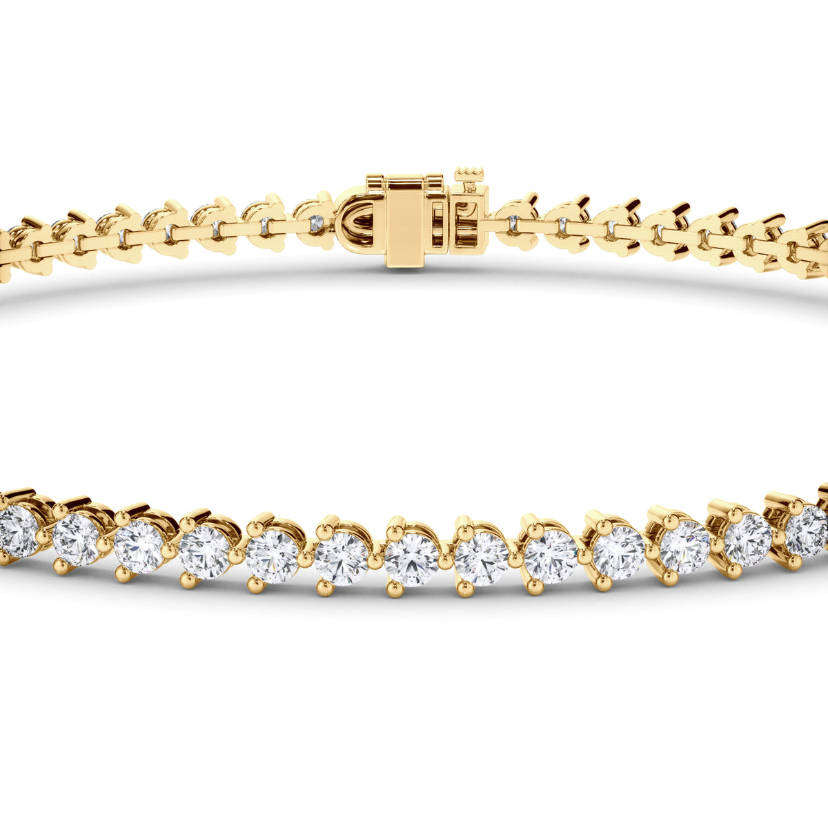 Amelia - Round Brilliant Diamond Tennis Bracelet
