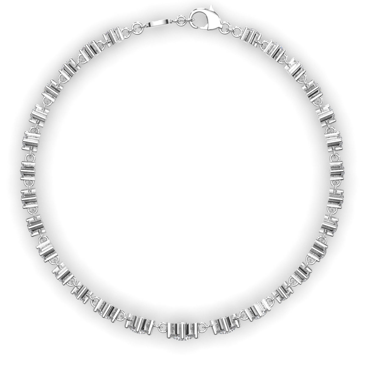 Paloma - Graduated Round Brilliant Diamond Link Bracelet