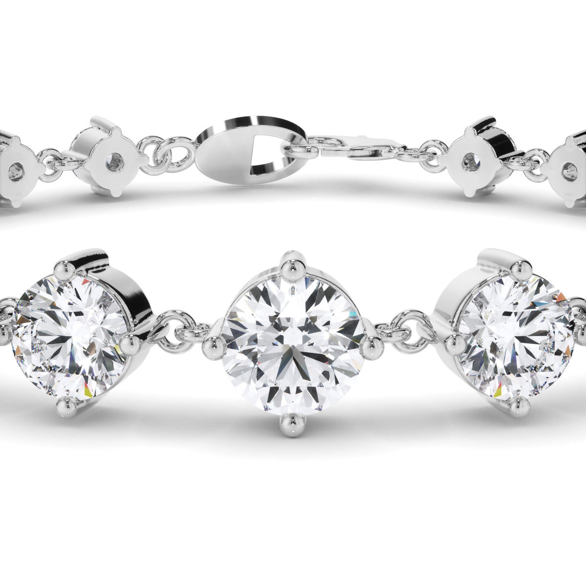 Vivienne - Graduated Round Brilliant Diamond Bracelet