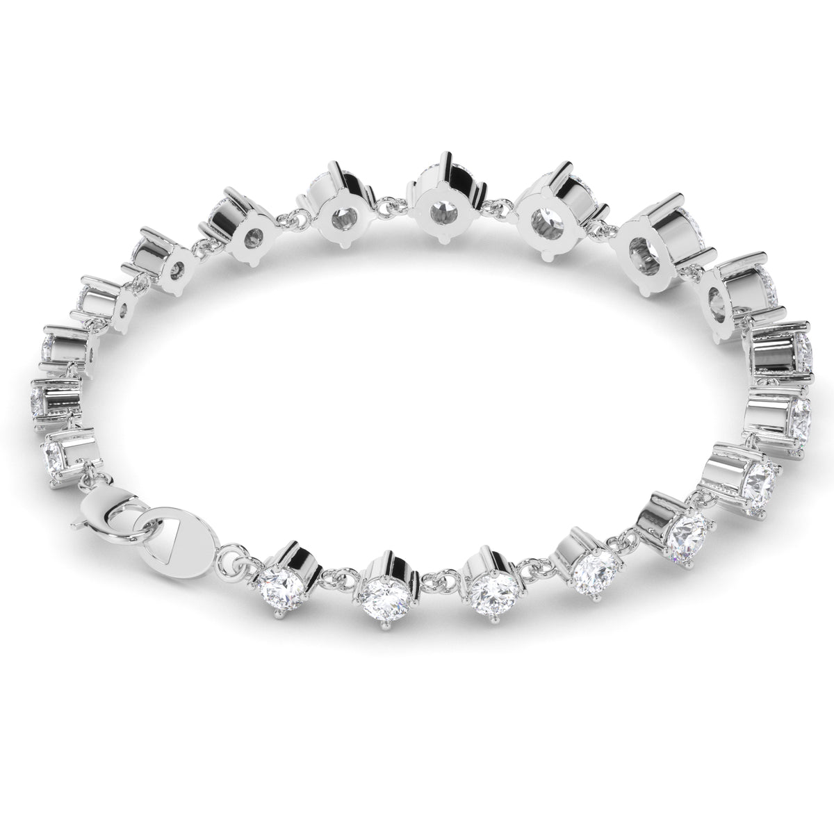 Vivienne - Graduated Round Brilliant Diamond Bracelet