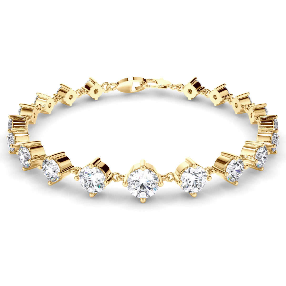 Vivienne - Graduated Round Brilliant Diamond Bracelet