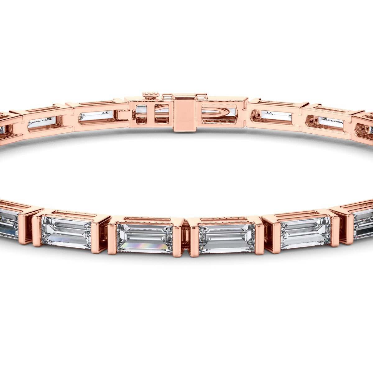 Kaia - East-West Baguette Diamond Tennis Bracelet