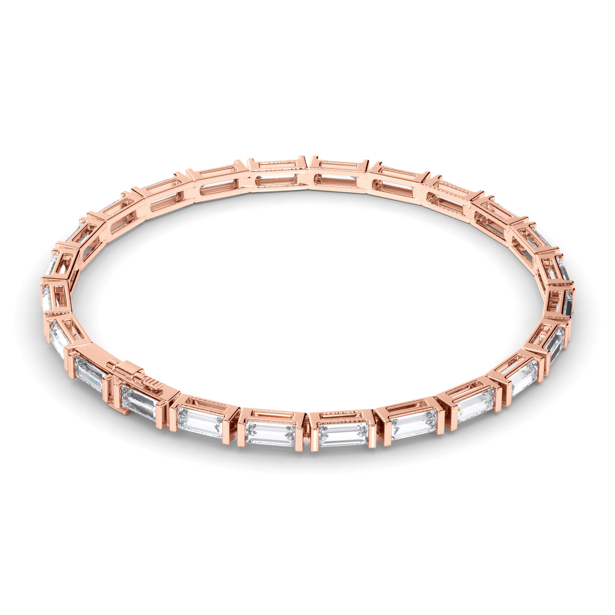 Kaia - East-West Baguette Diamond Tennis Bracelet
