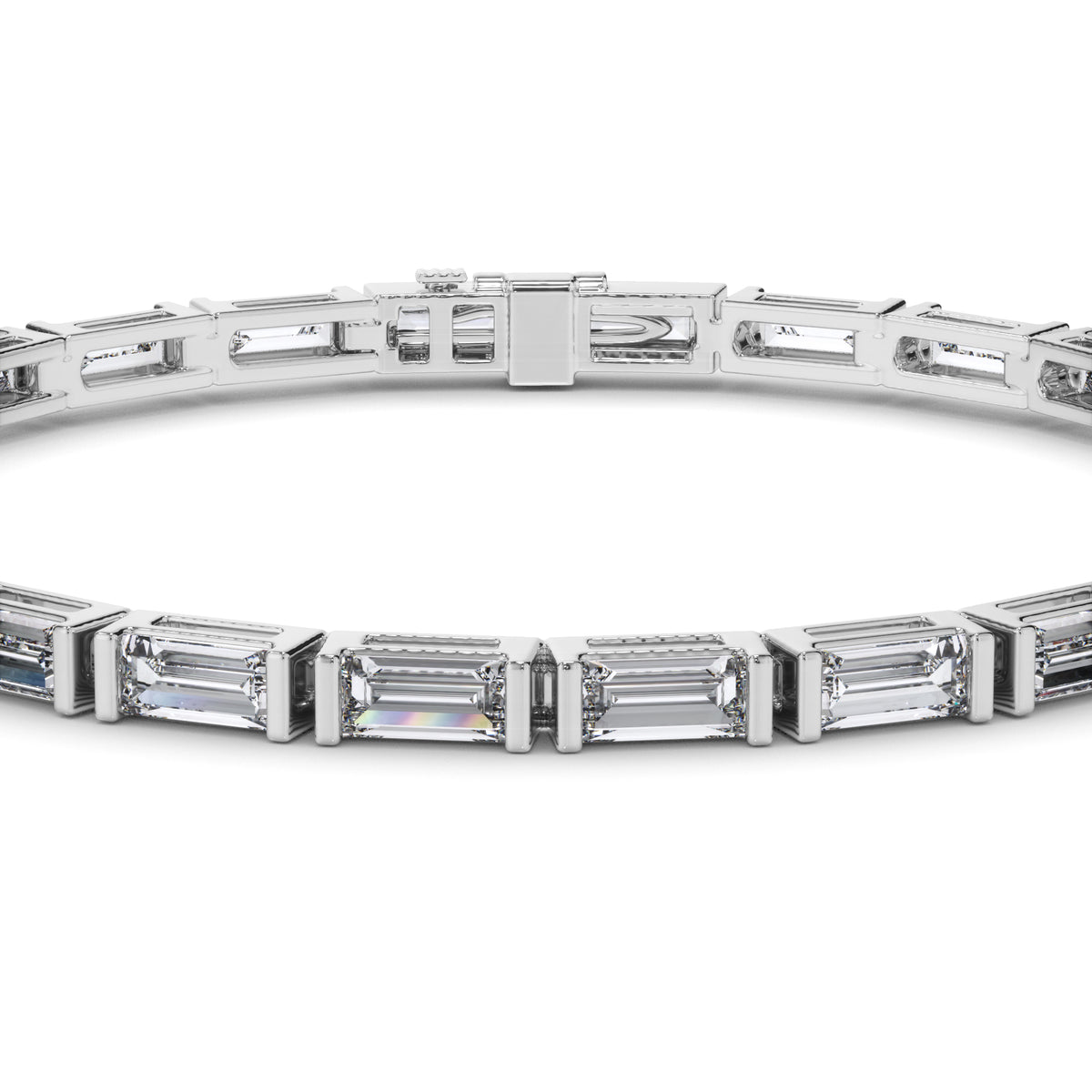 Kaia - East-West Baguette Diamond Tennis Bracelet