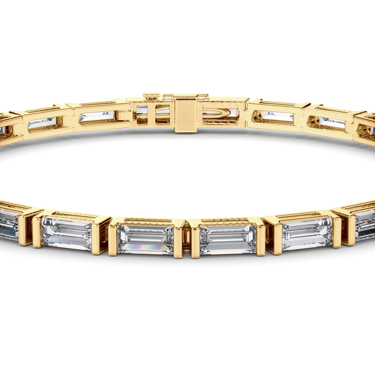 Kaia - East-West Baguette Diamond Tennis Bracelet
