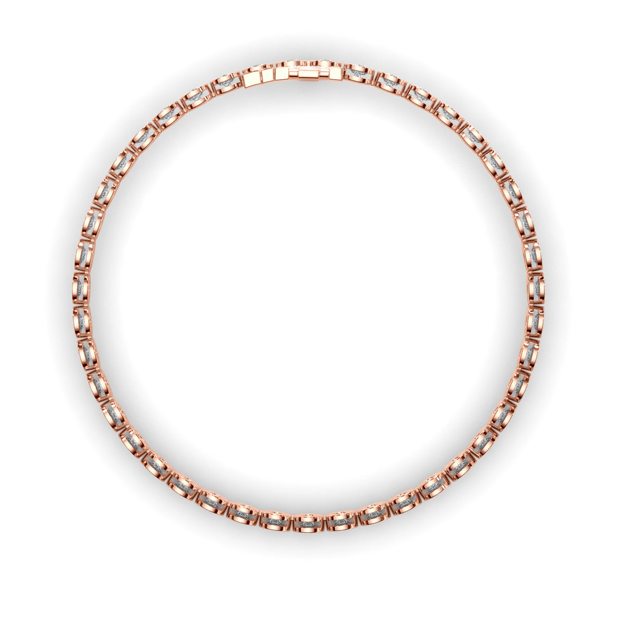 Constance - Bezel-Set Round Brilliant Diamond Tennis Bracelet