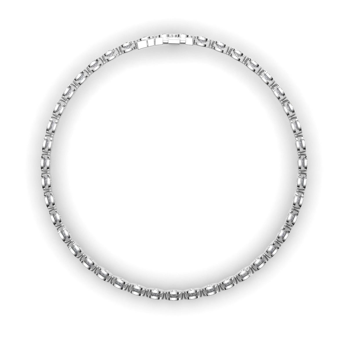 Constance - Bezel-Set Round Brilliant Diamond Tennis Bracelet
