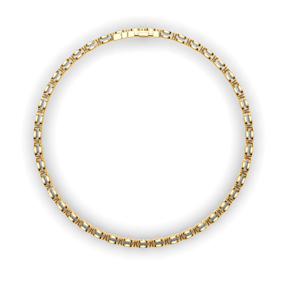 Constance - Bezel-Set Round Brilliant Diamond Tennis Bracelet