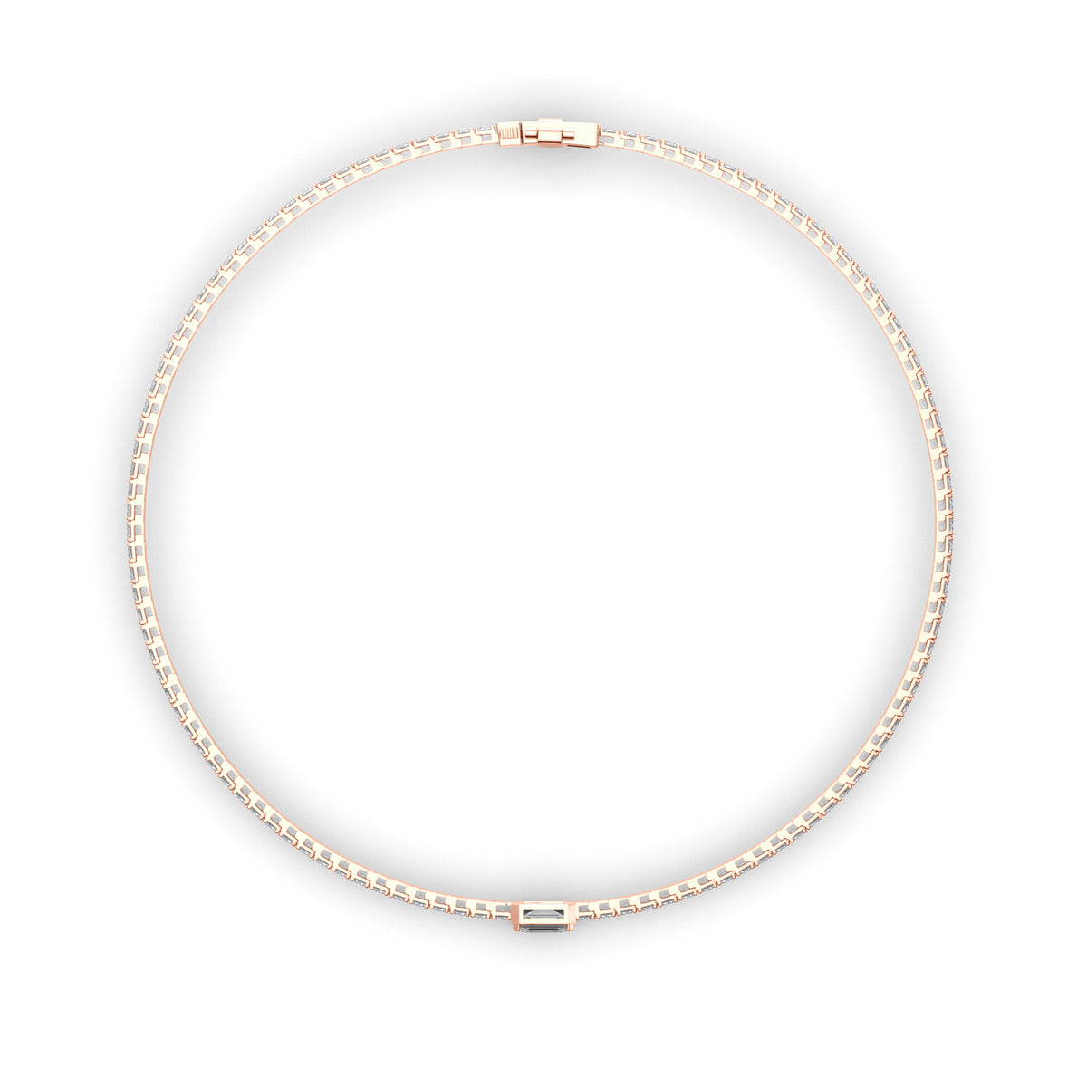 Isla - Emerald Cut Centre Diamond Tennis Bracelet