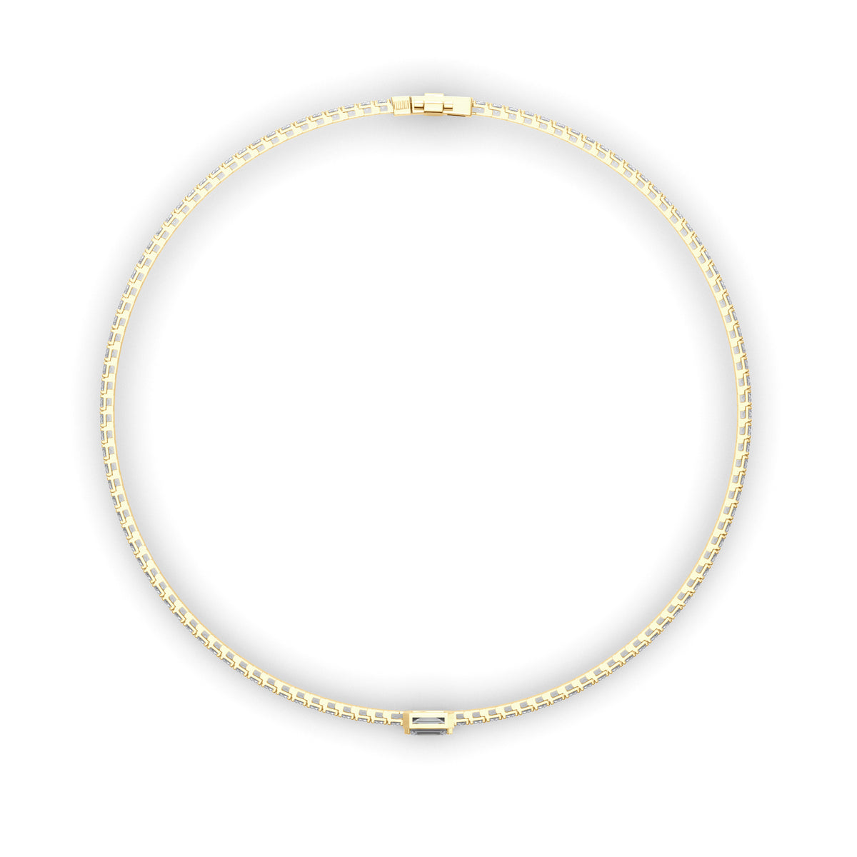 Isla - Emerald Cut Centre Diamond Tennis Bracelet