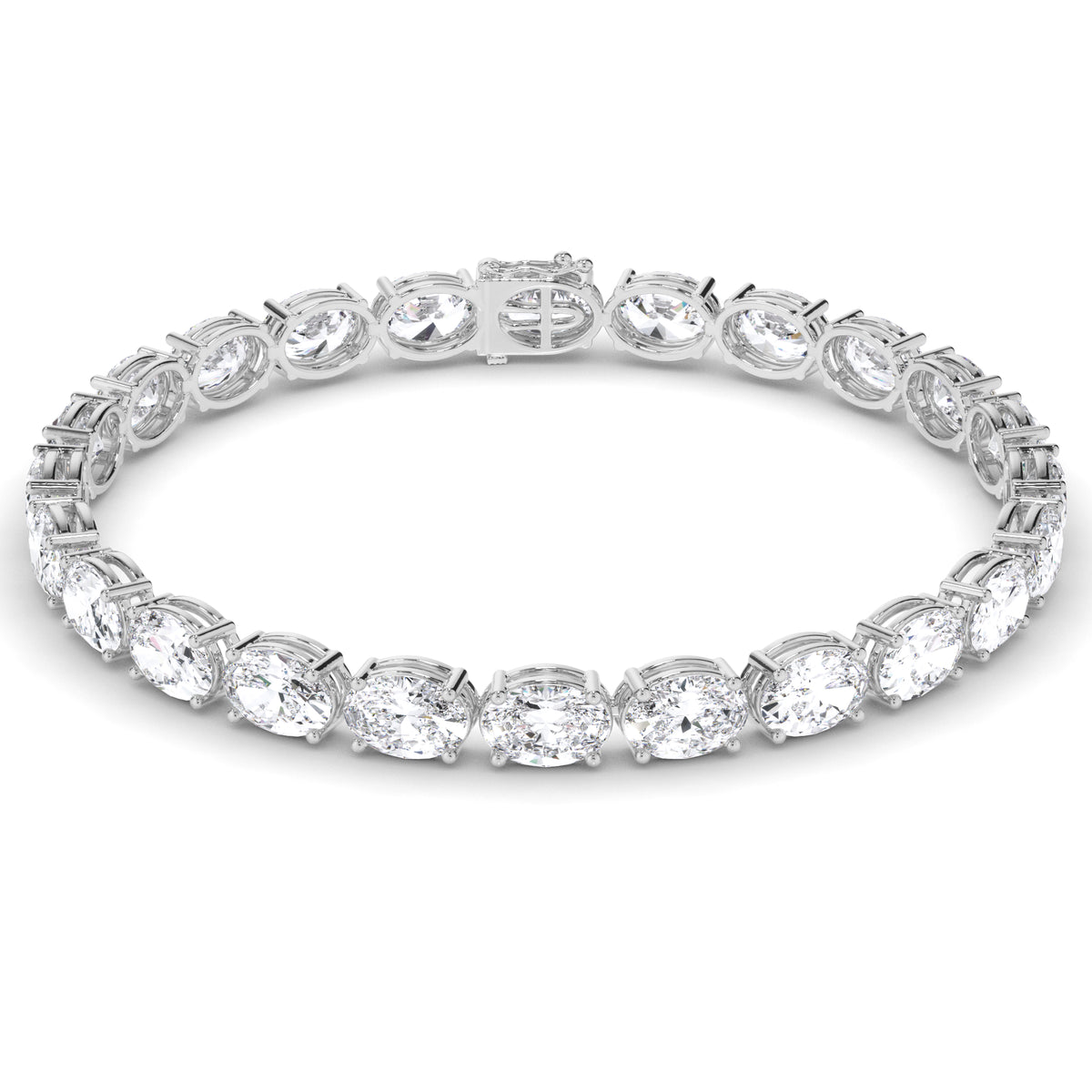 Esme - Oval Diamond Tennis Bracelet