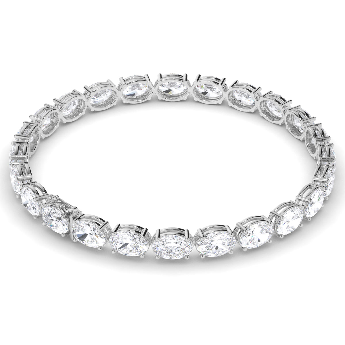 Esme - Oval Diamond Tennis Bracelet