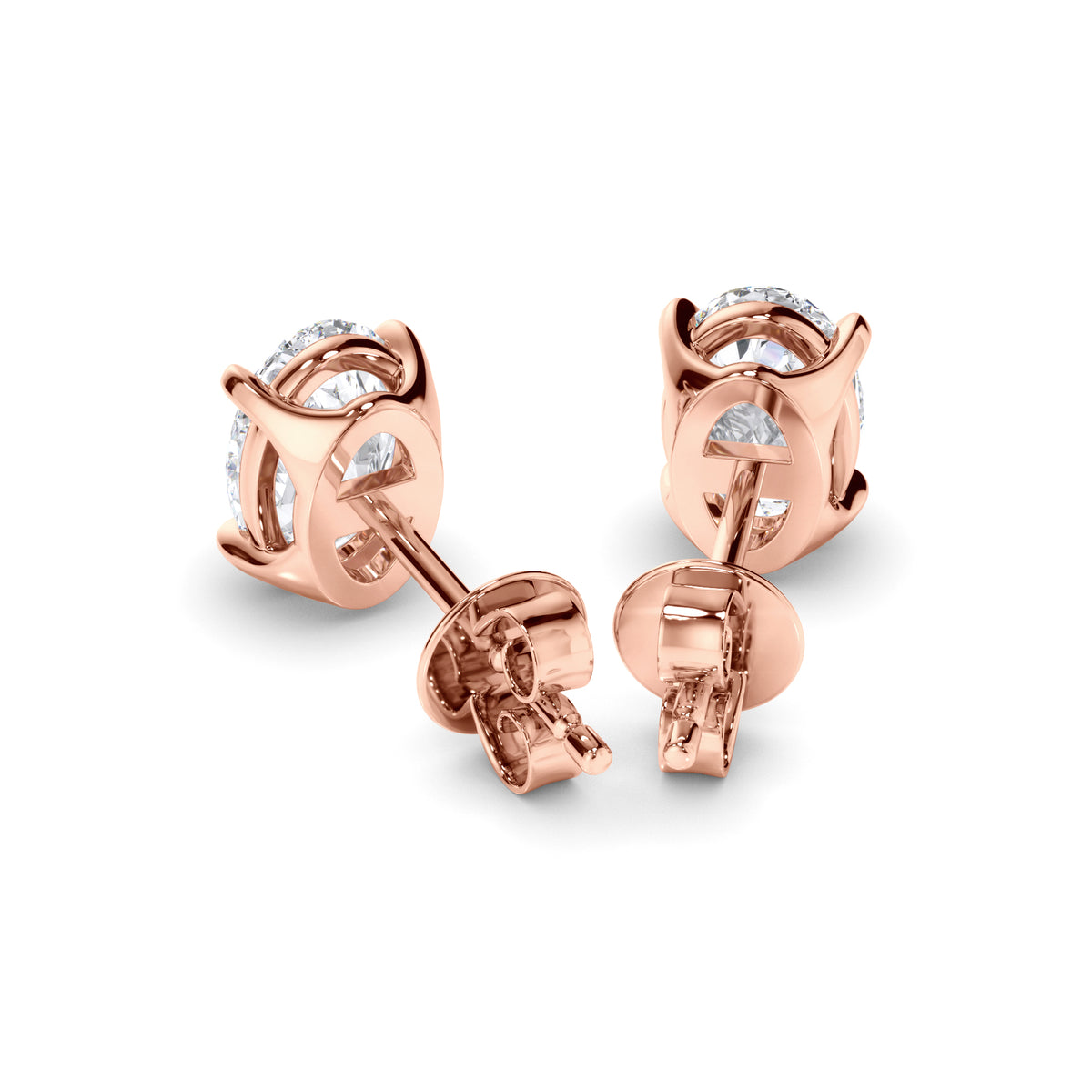 Eden - Oval Cut Diamond Stud Earrings