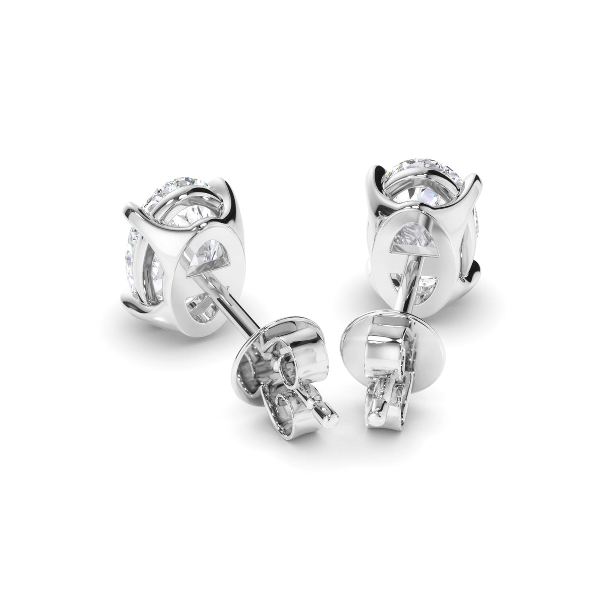Eden - Oval Cut Diamond Stud Earrings