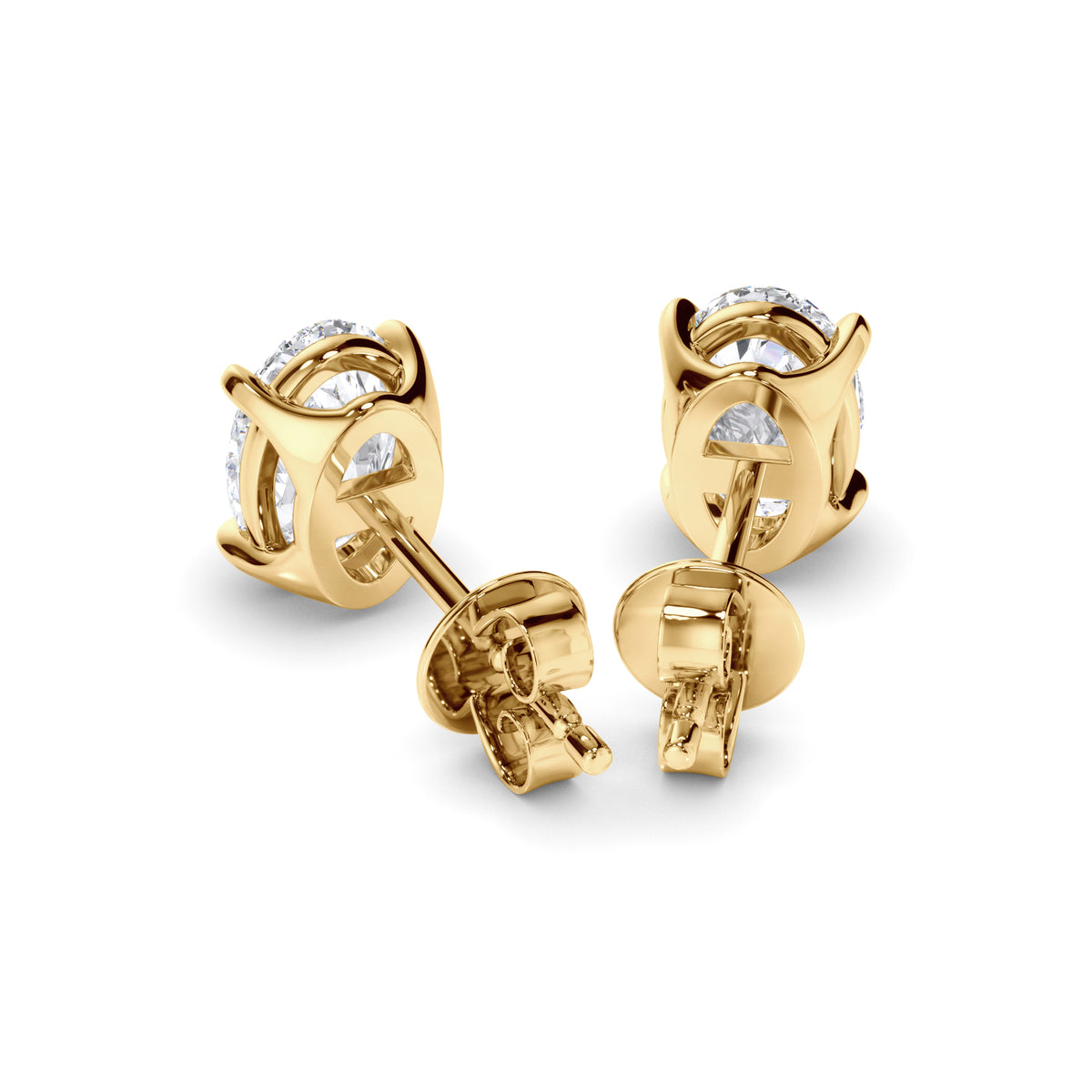 Eden - Oval Cut Diamond Stud Earrings