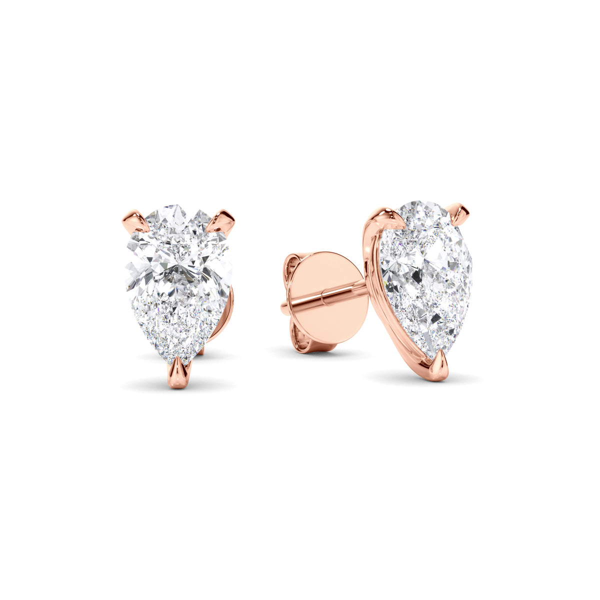 Brielle - Pear Cut Diamond Stud Earrings