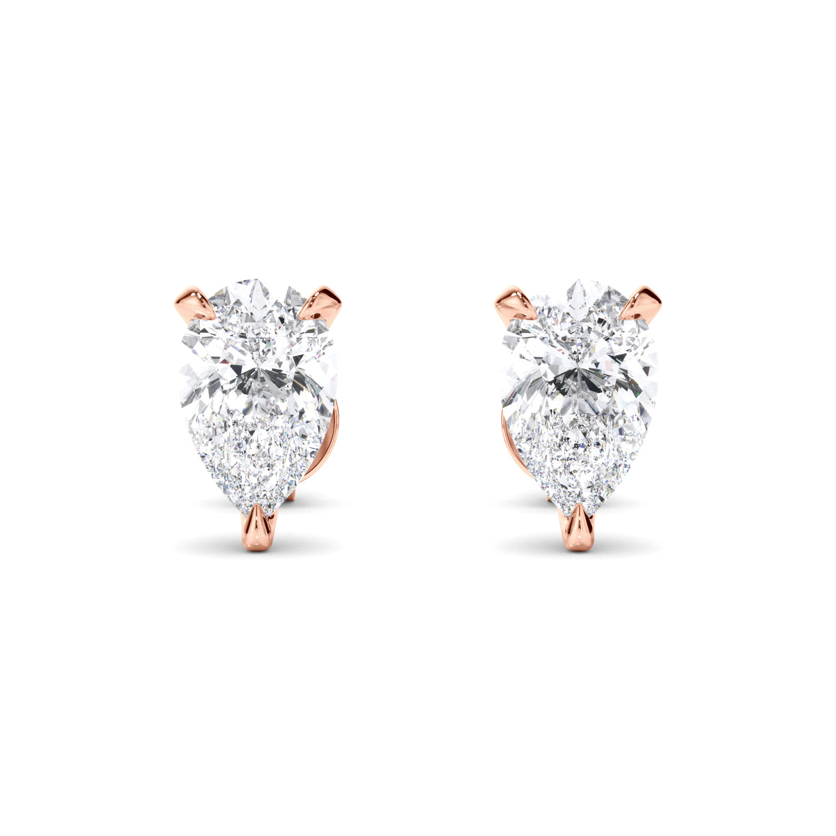Brielle - Pear Cut Diamond Stud Earrings