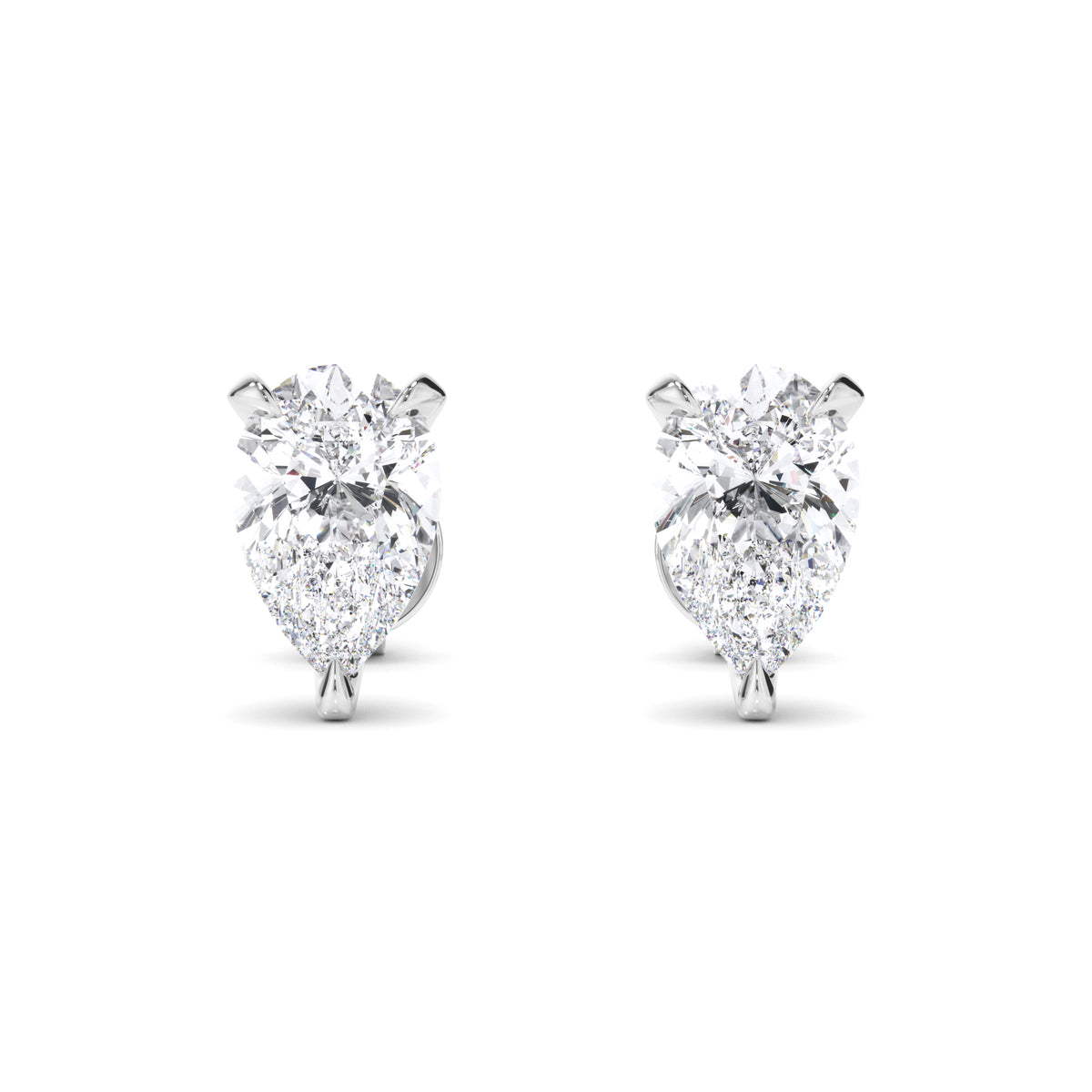 Brielle - Pear Cut Diamond Stud Earrings