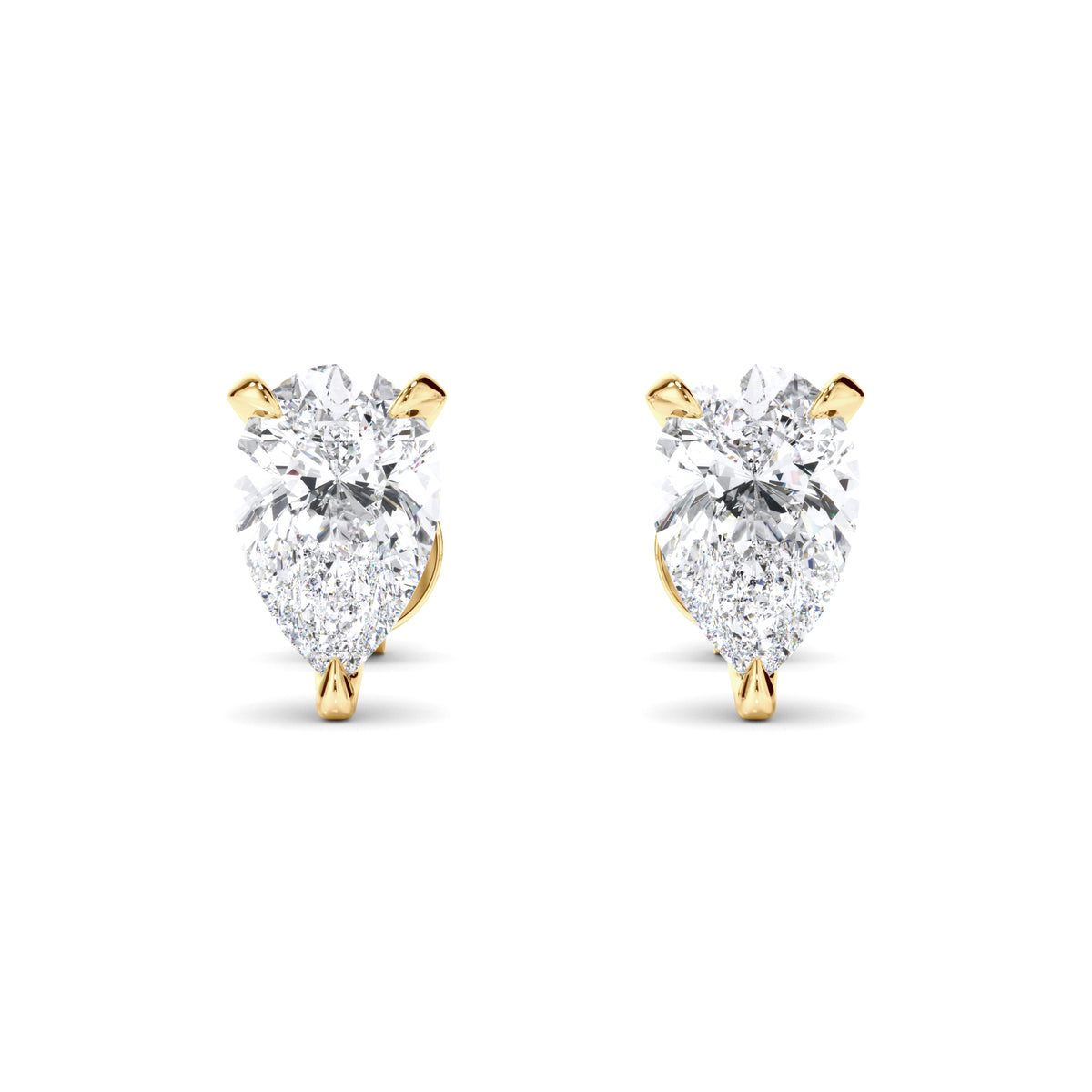 Brielle - Pear Cut Diamond Stud Earrings