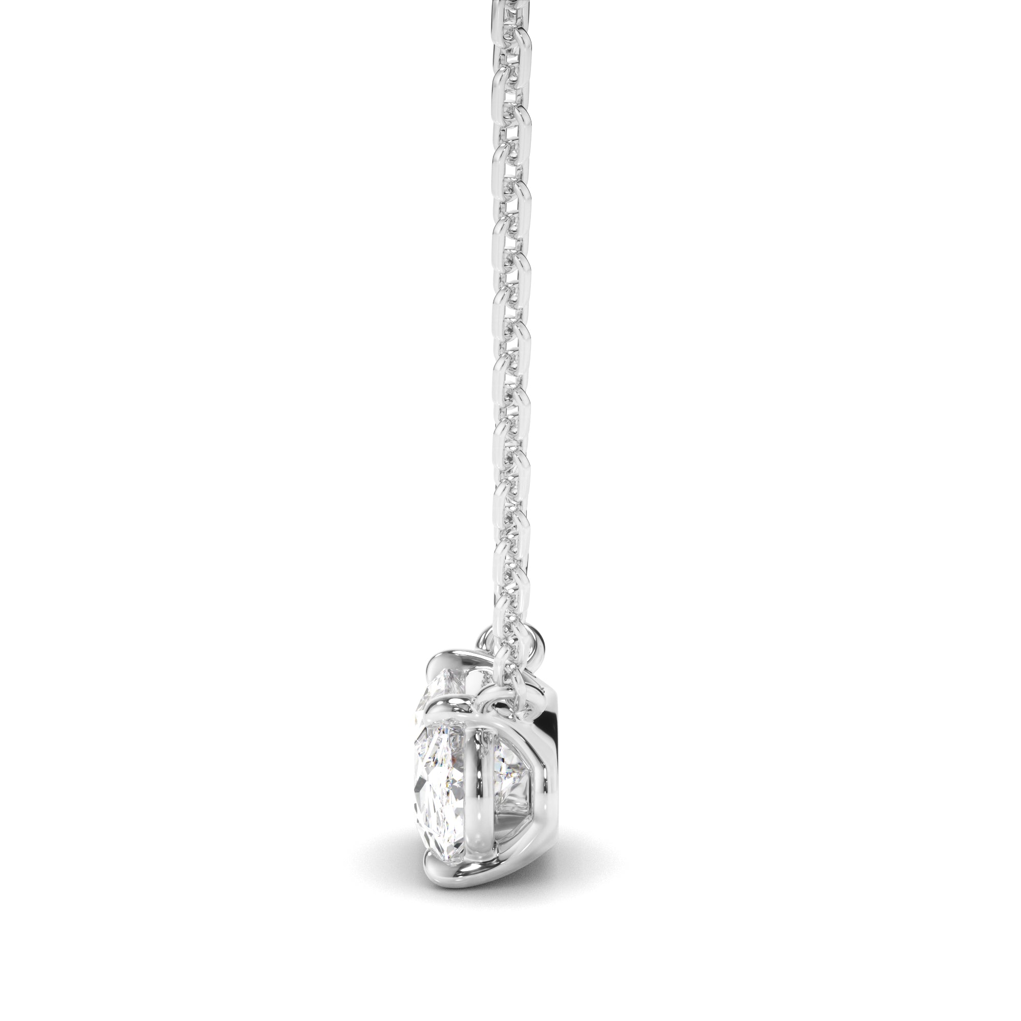 Florence - East West Oval Cut Diamond Necklet