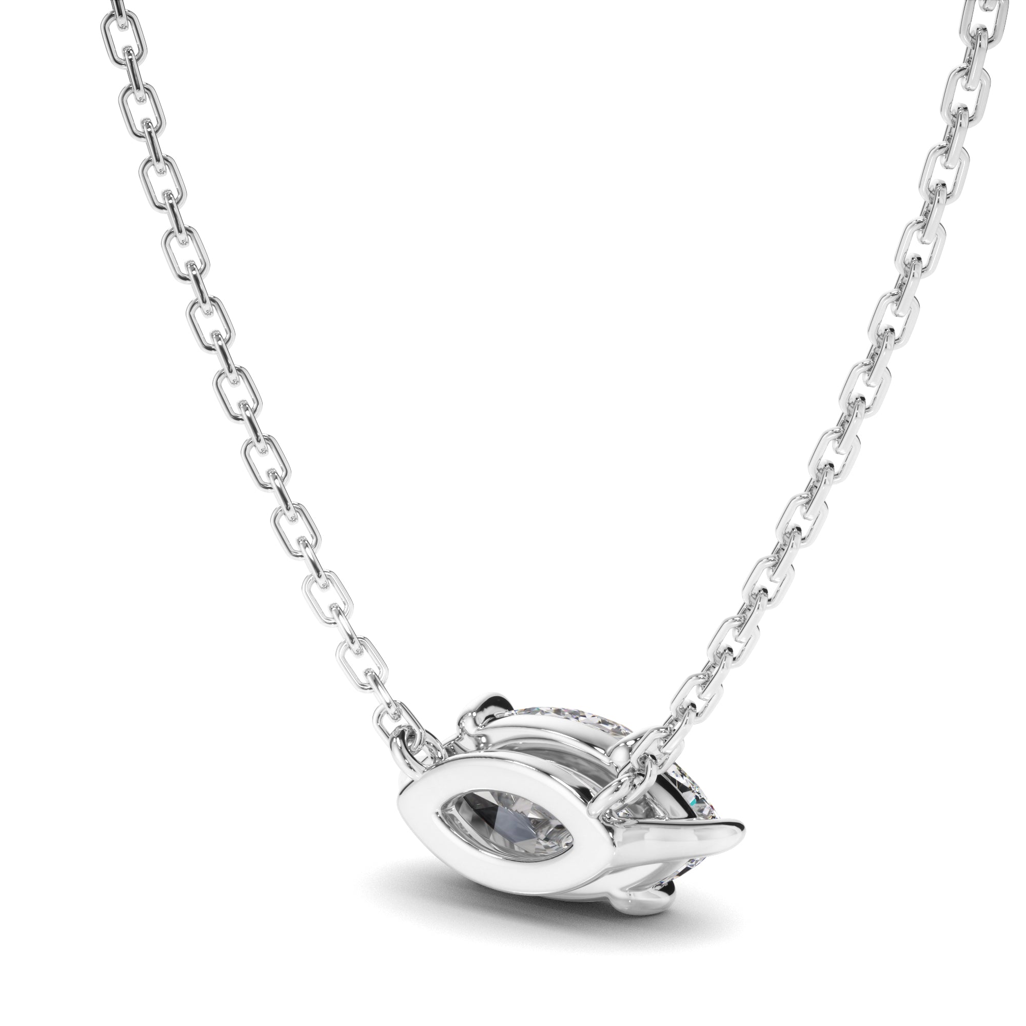 Delphine - East West Marquise Cut Diamond Necklet
