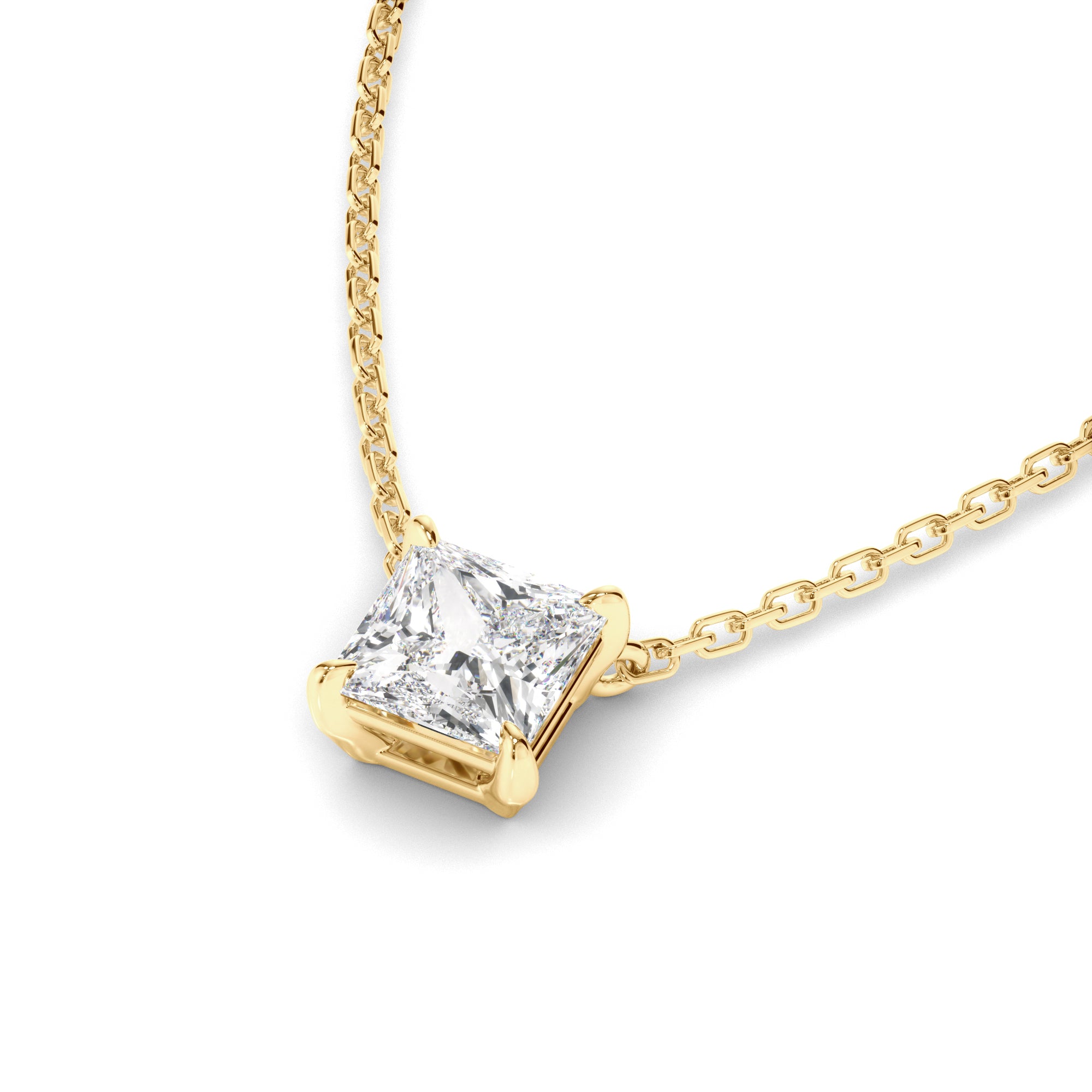 Gabrielle - Princess Cut Diamond Necklet