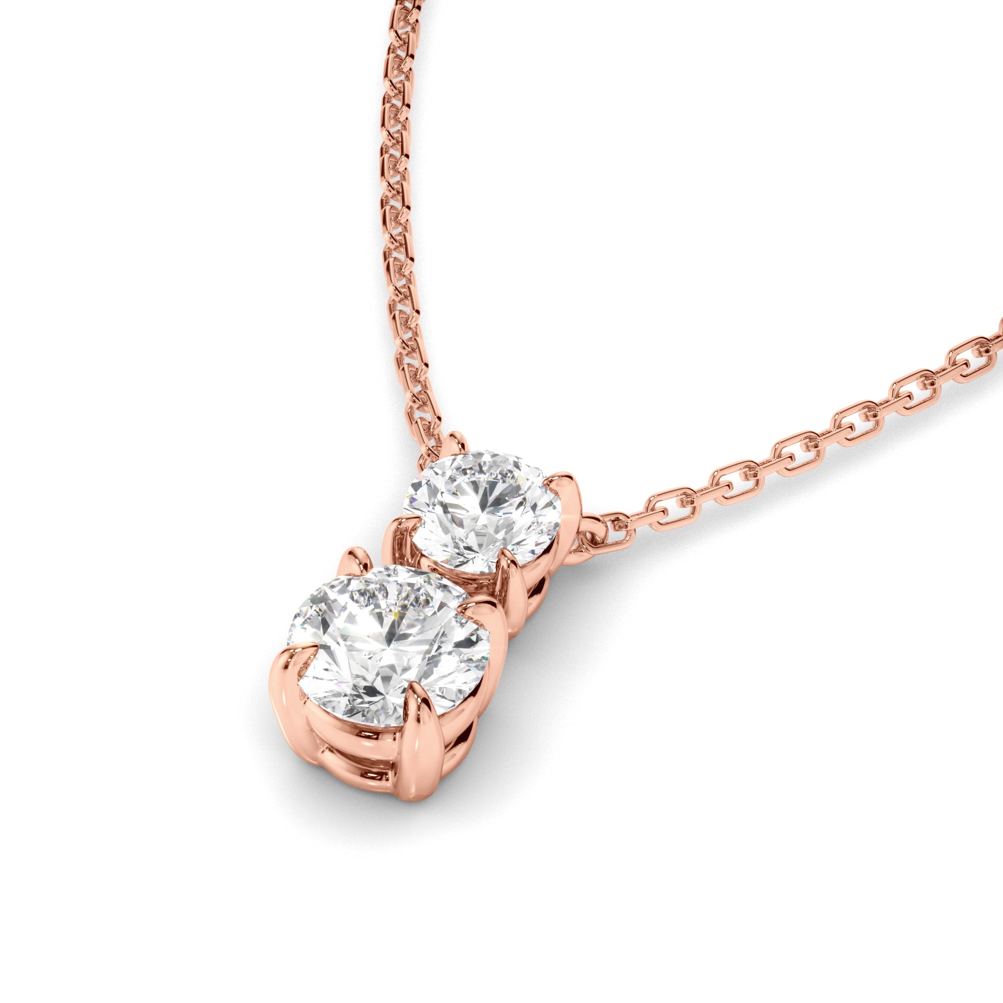 Nelle - Round Brilliant Cut Diamond Drop Pendant