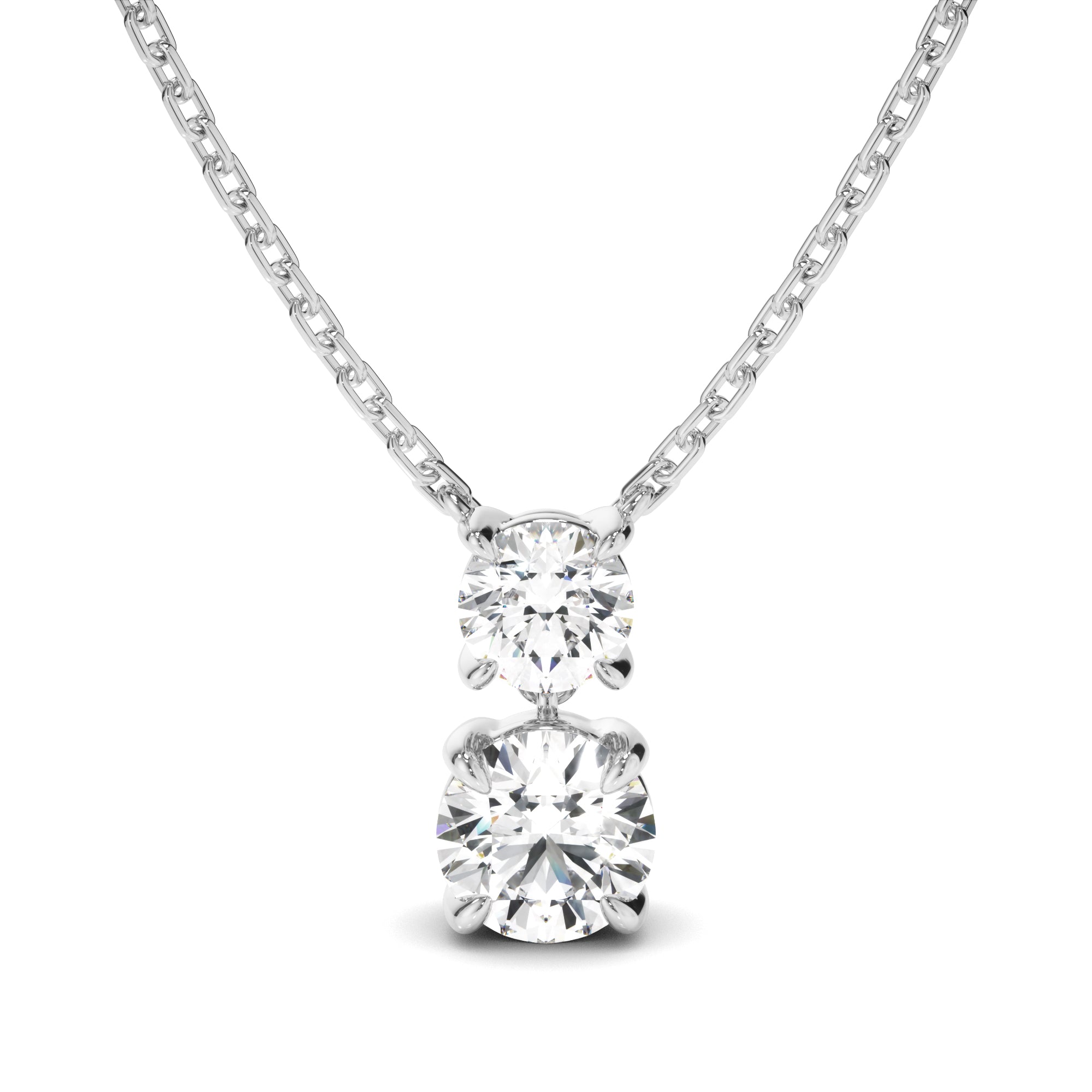 Nelle - Round Brilliant Cut Diamond Drop Pendant