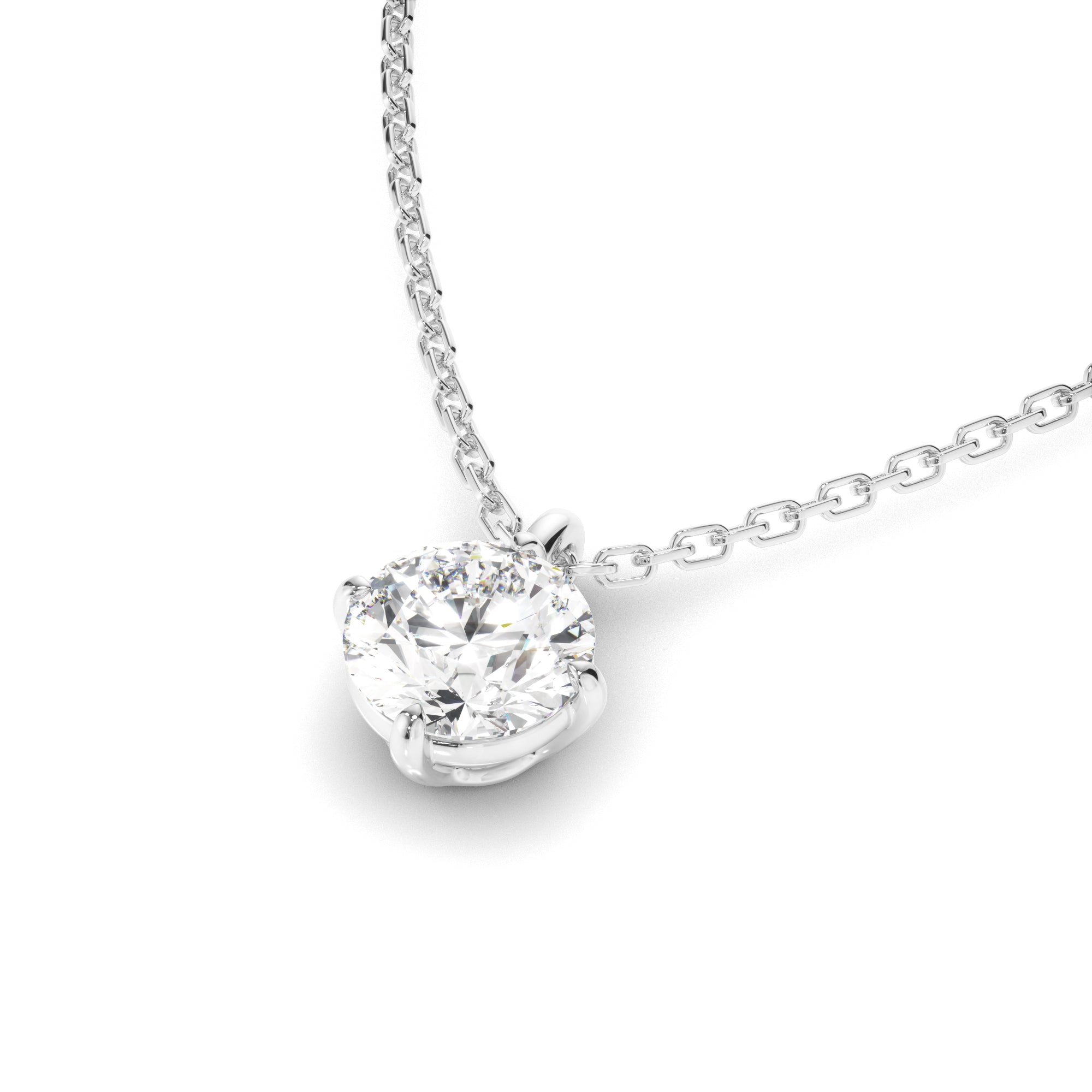 Noémie - Round Brilliant Cut Diamond Pendant