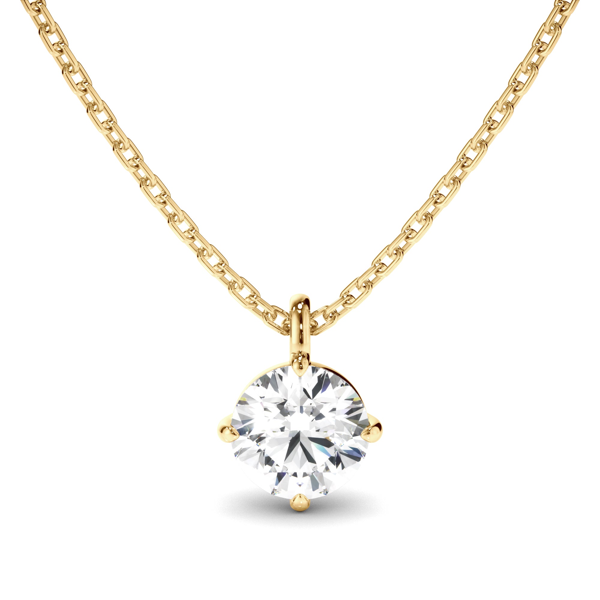 Noémie - Round Brilliant Cut Diamond Pendant
