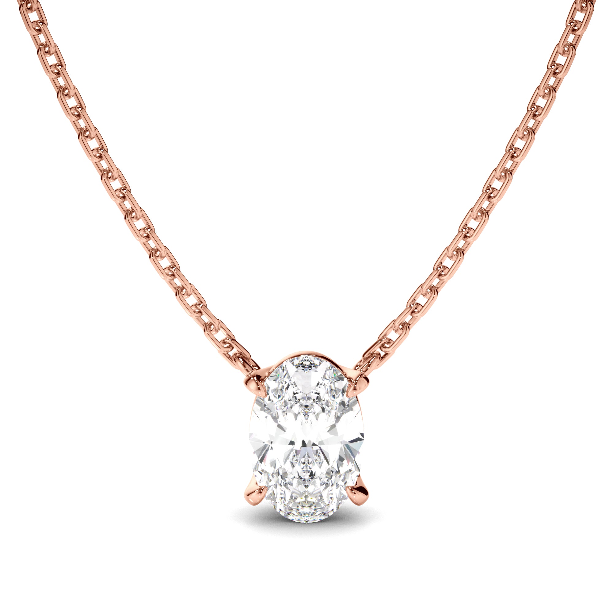 Eden - Oval Cut Diamond Necklet