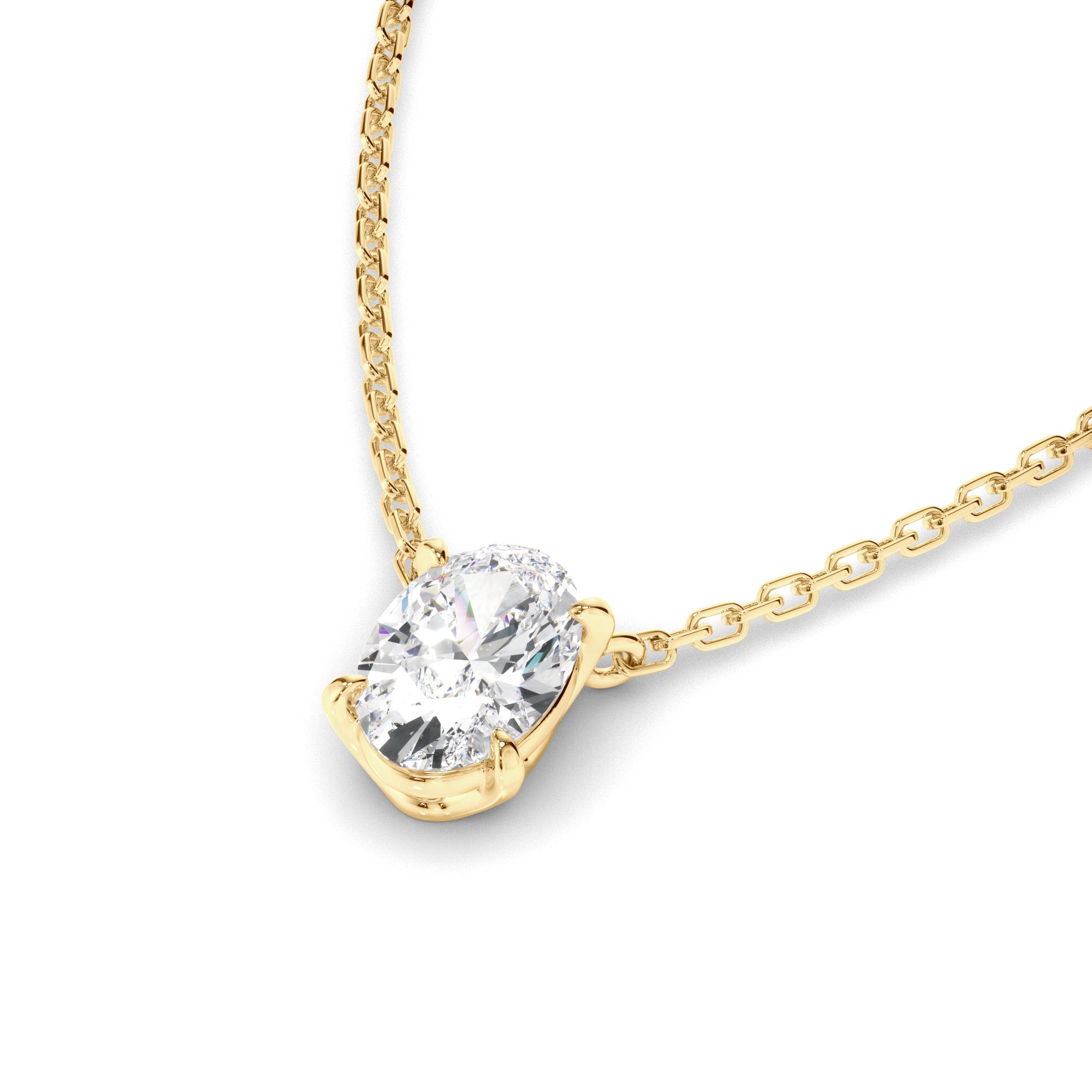 Eden - Oval Cut Diamond Necklet