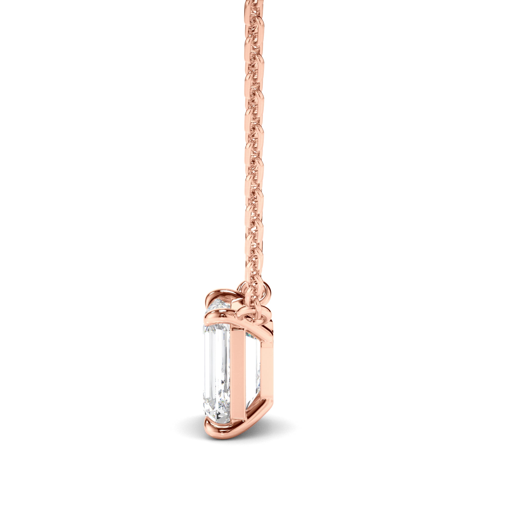 Esme - Emerald Cut Diamond Necklet