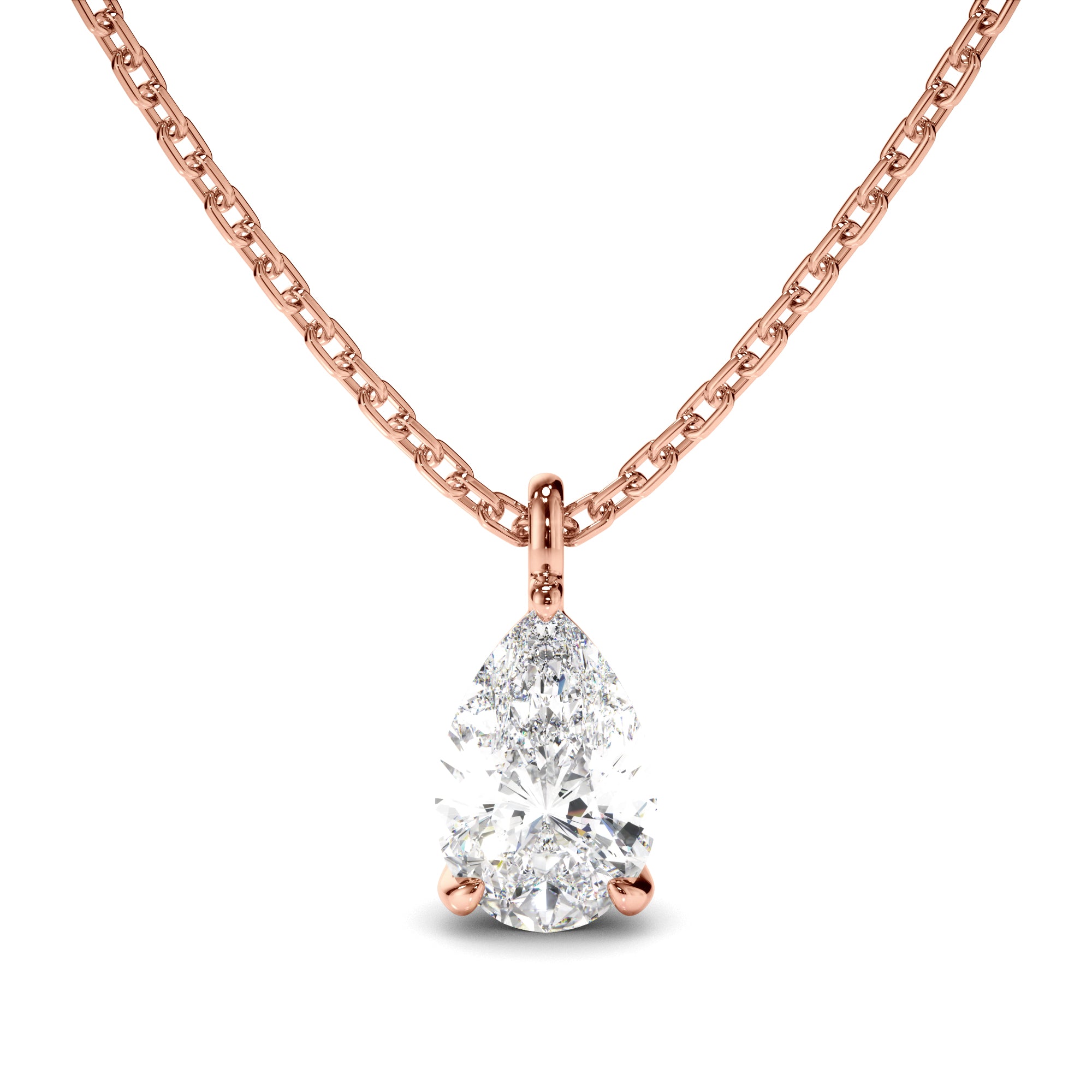 Brielle - Pear Cut Diamond Pendant