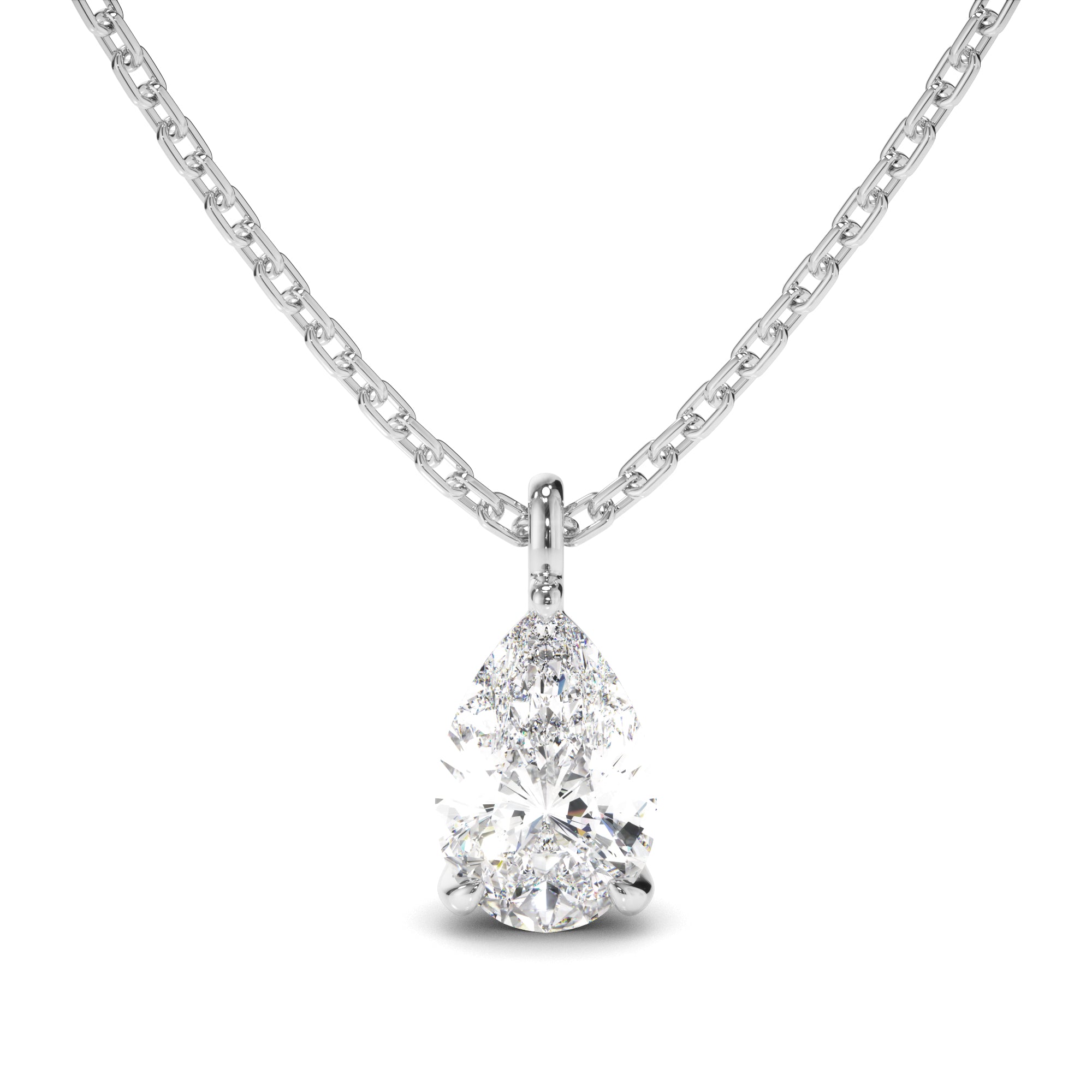 Brielle - Pear Cut Diamond Pendant