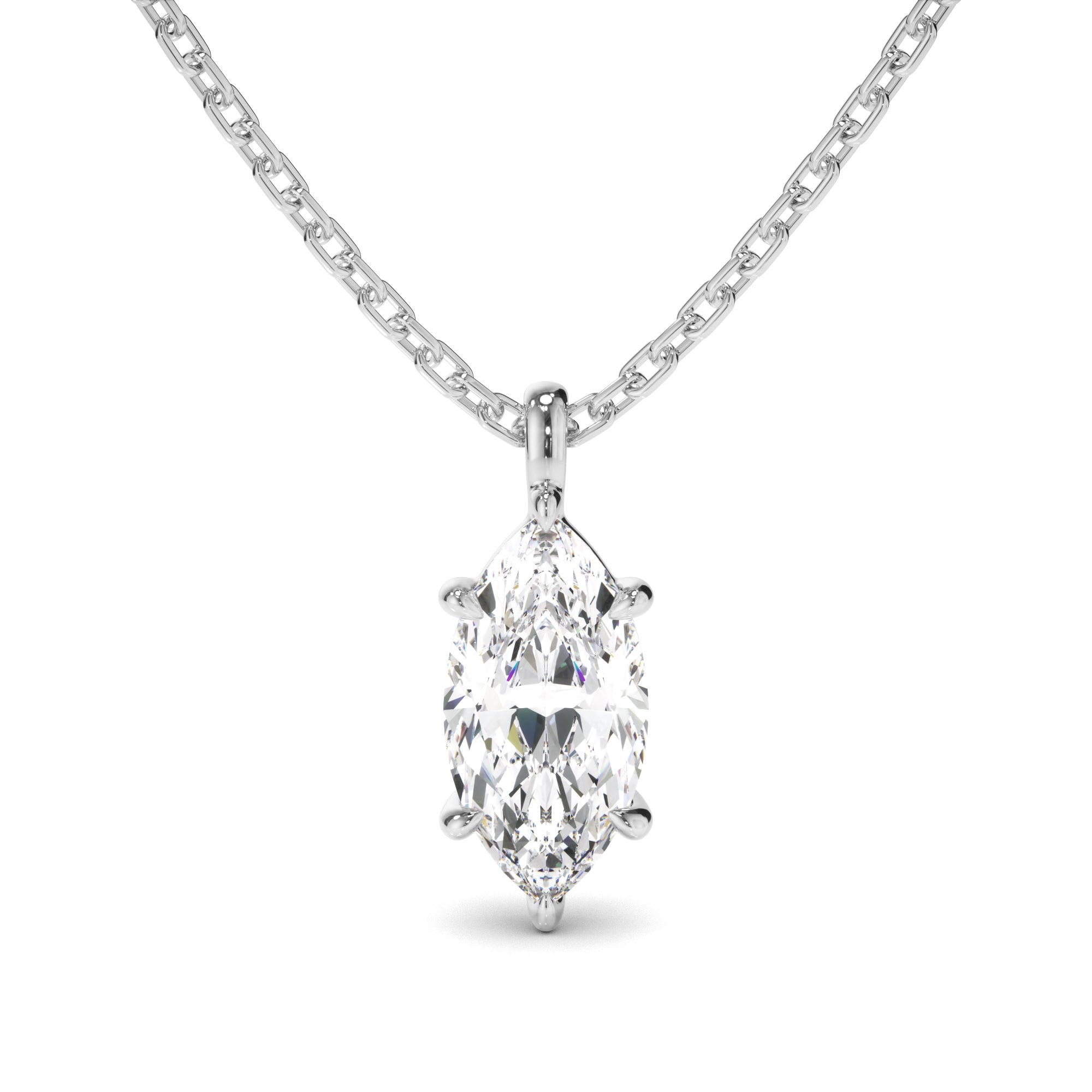 Valentina - Marquise Cut Diamond Pendant