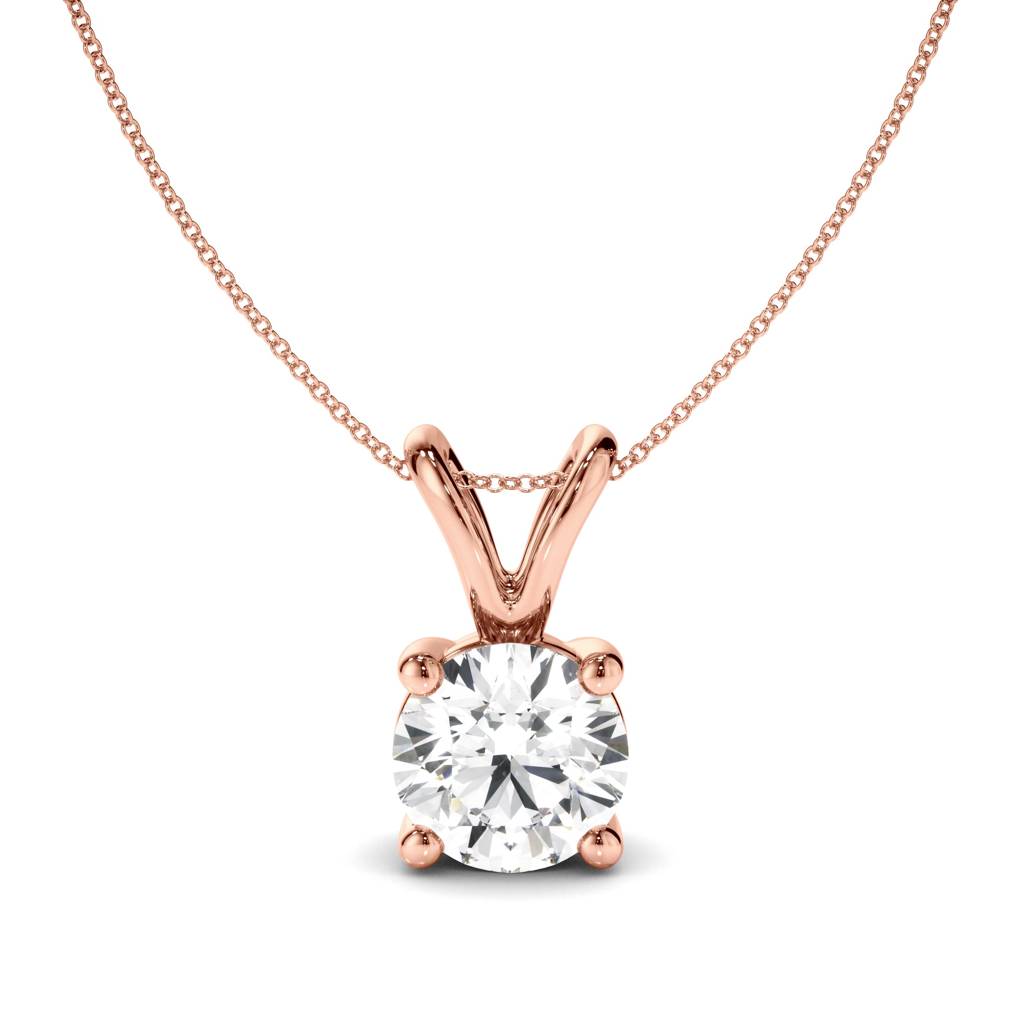 Anouk - Round Brilliant Cut Diamond Pendant