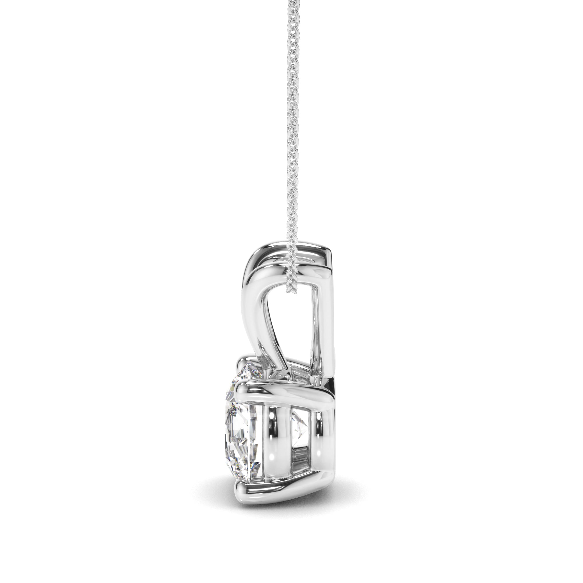 Anouk - Round Brilliant Cut Diamond Pendant